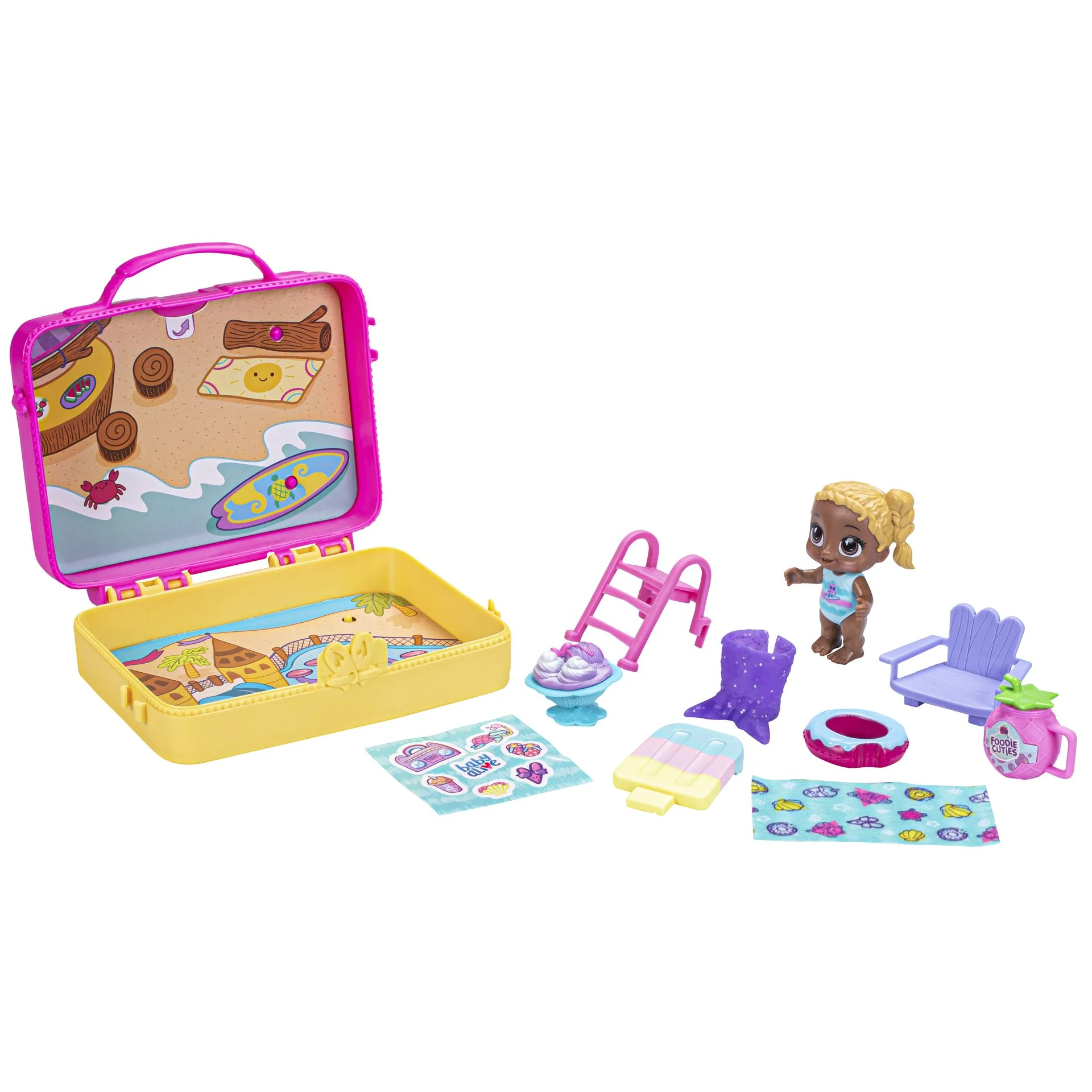 Baby Alive Foodie Cuties Sun Series 3 Surprise Doll & Accessories - Image 3