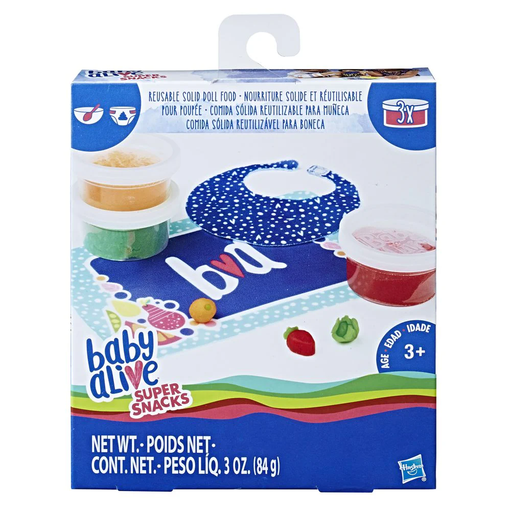 Baby Alive Reusable Solid Doll Food Snack Pack Refill