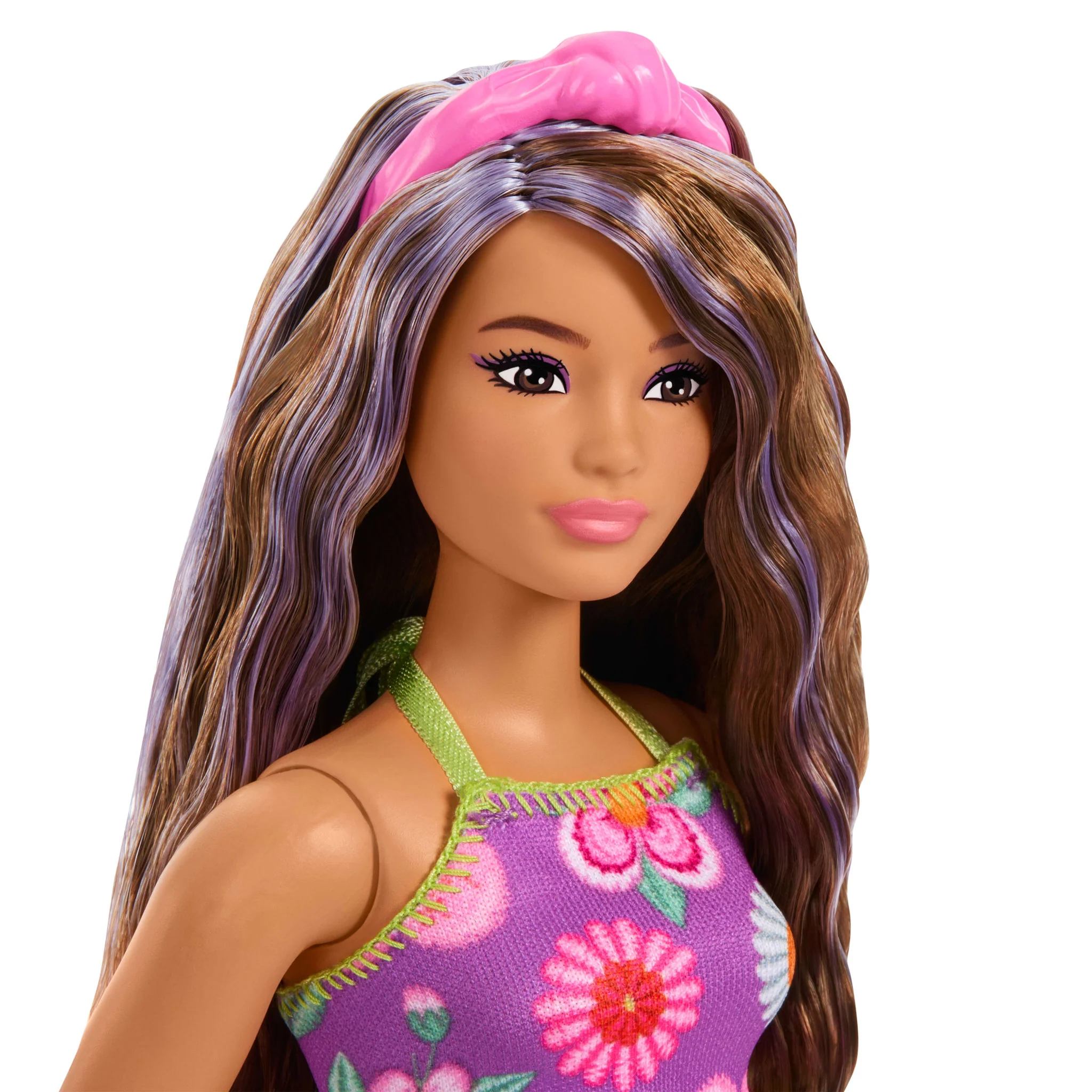 Barbie Fashionista Doll - 244 Purple Floral Set - Image 2