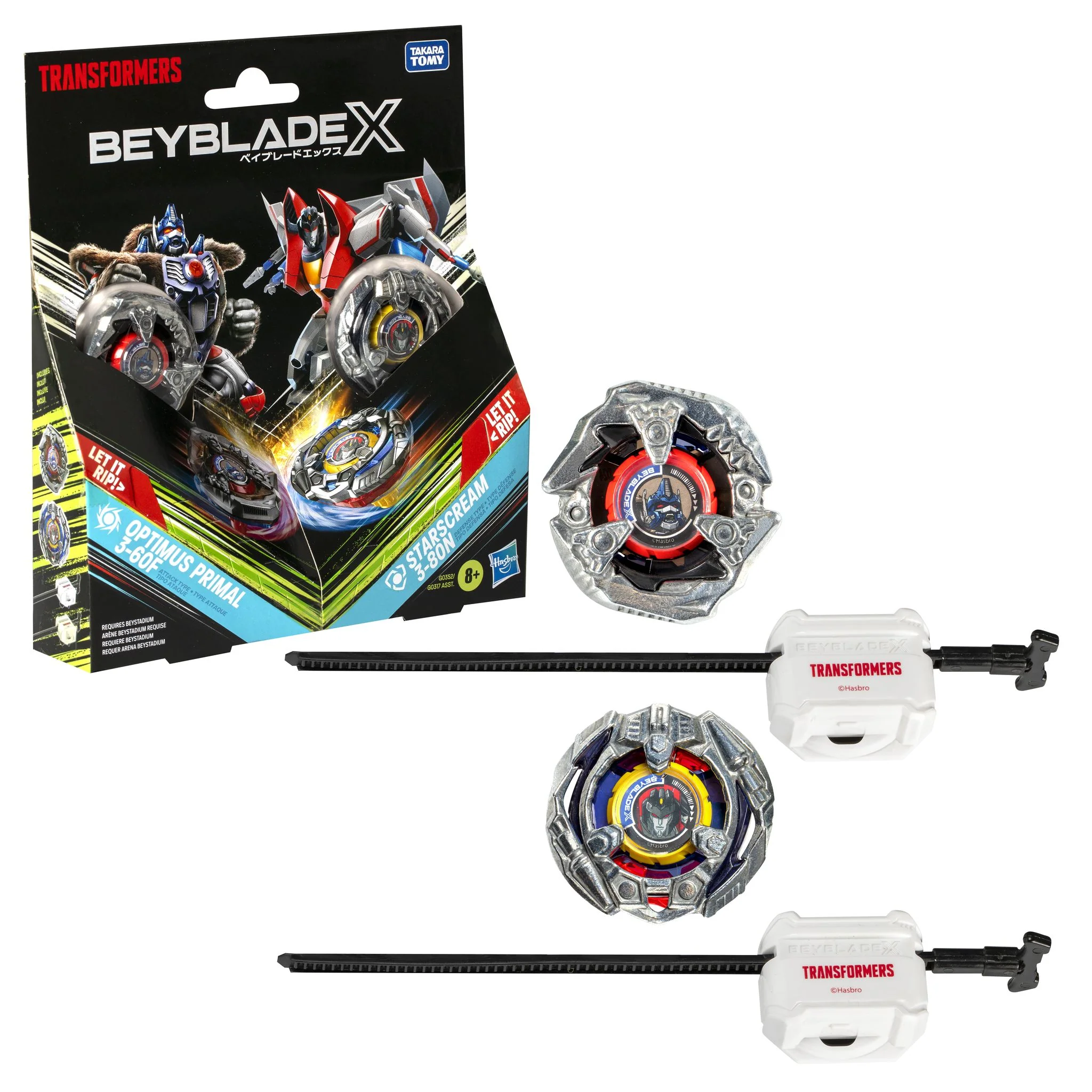 Beyblade X Transformers Collab Optimus Primal & Starscream Dual Pack - Image 2