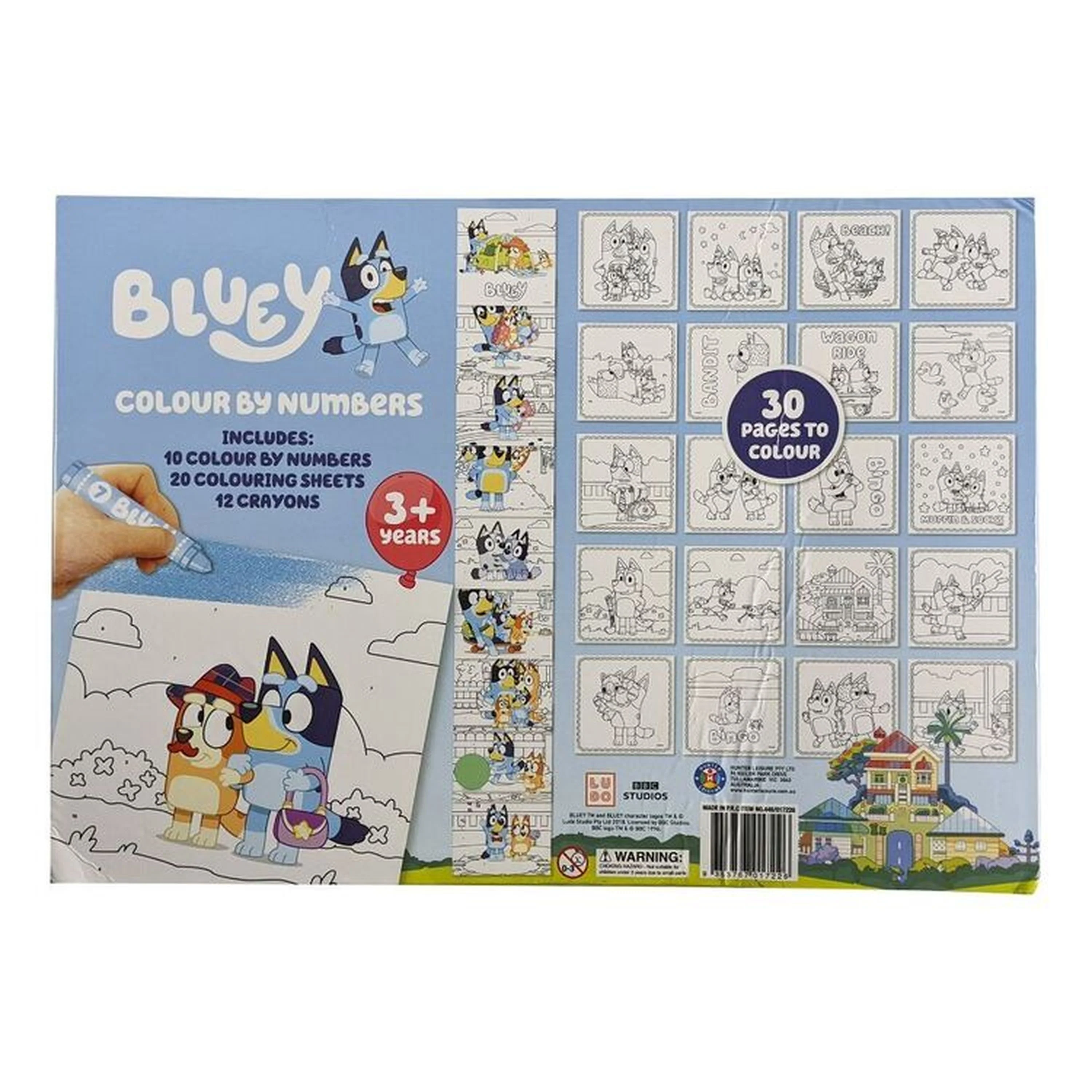 Bluey Colour By Numbers Set - Image 2