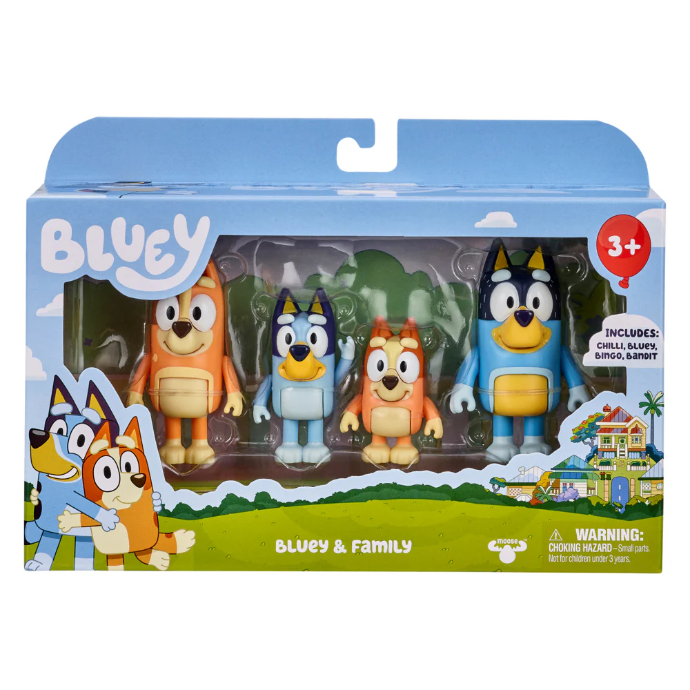 Bluey Series 7 Figure 4 Pack - Bluey & Family