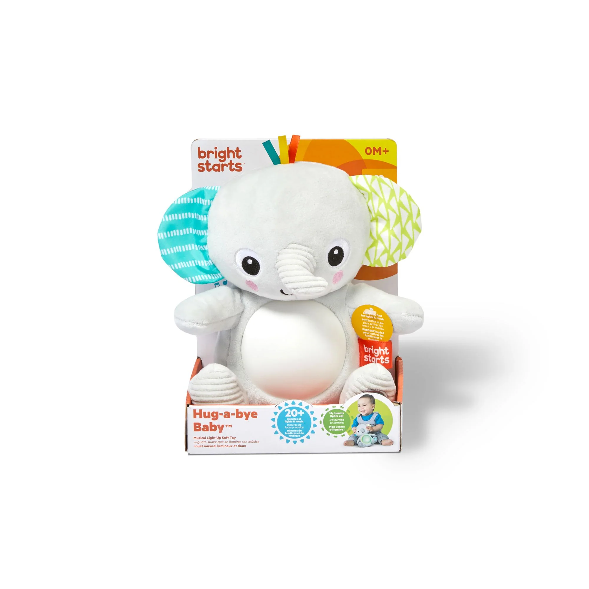 Bright Starts Hug-A-Bye Baby Light & Sound Elephant - Image 2