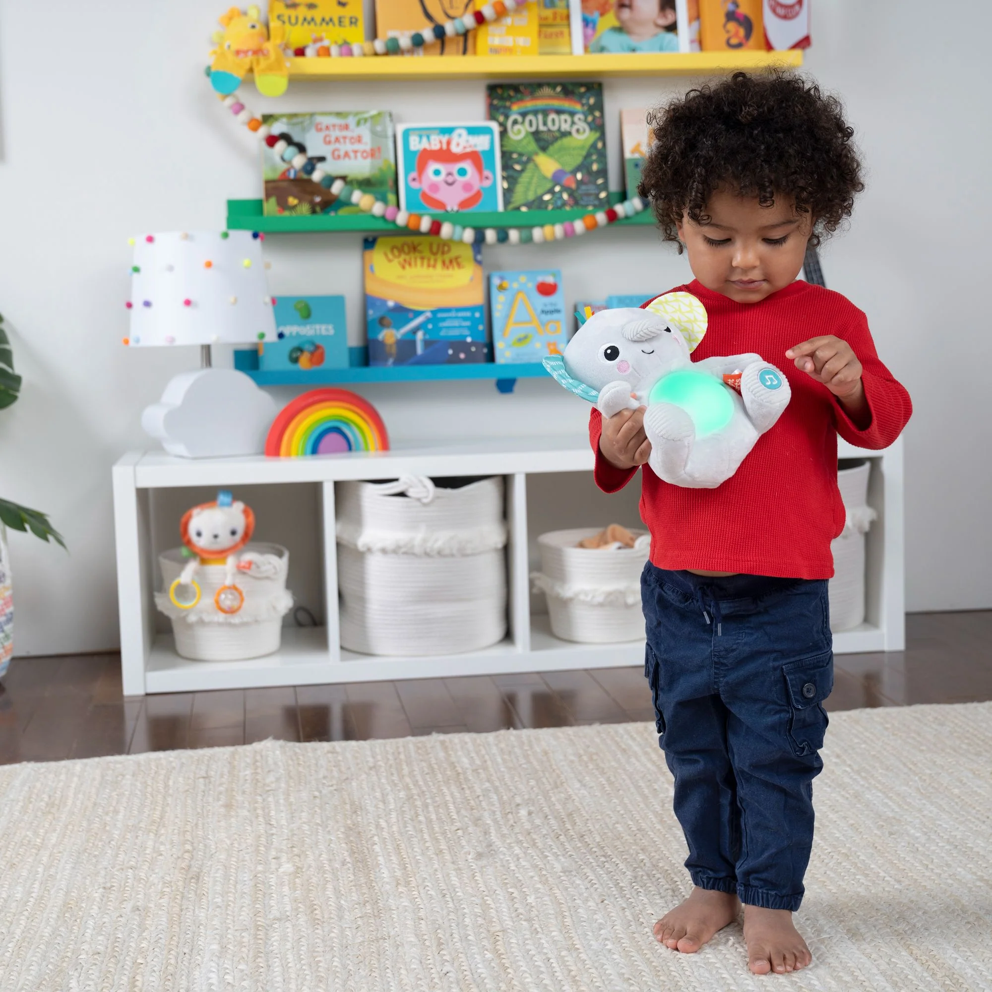 Bright Starts Hug-A-Bye Baby Light & Sound Elephant - Image 5
