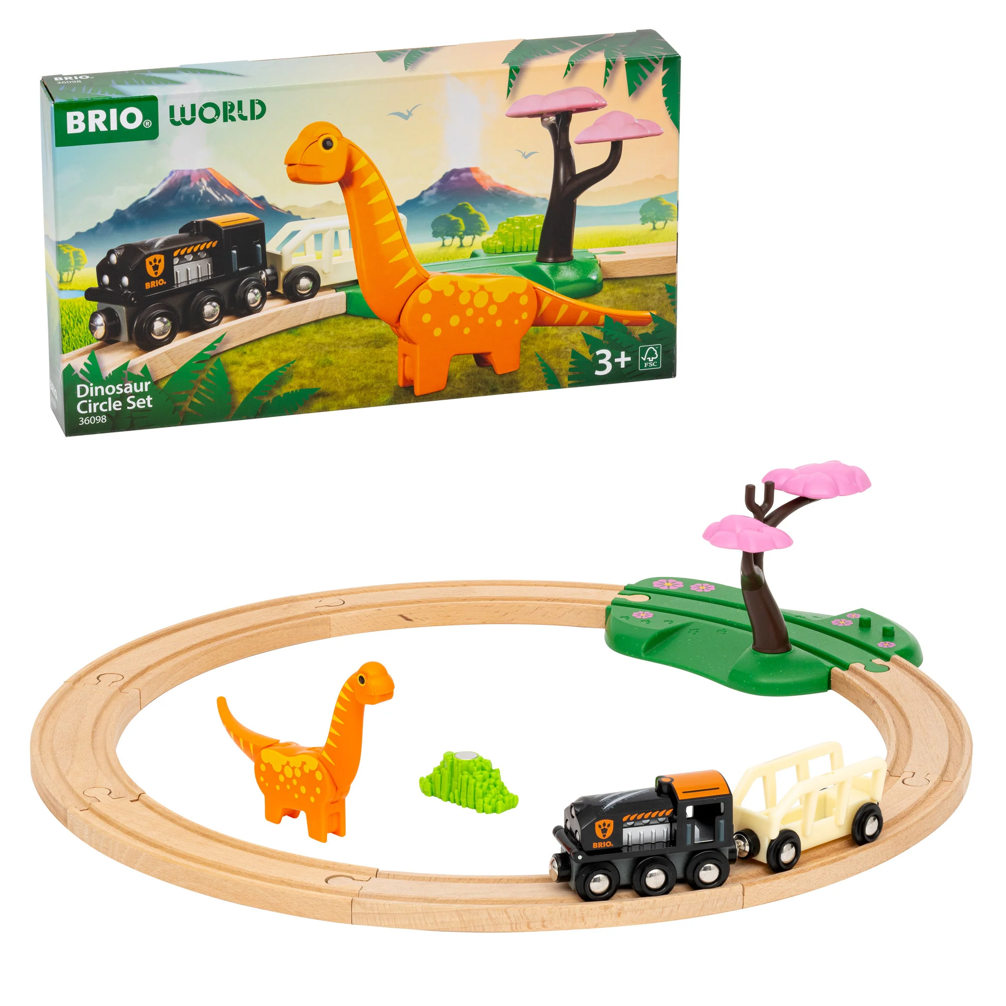 BRIO World Dinosaur Circle Train Set 12 Piece Set - Image 2