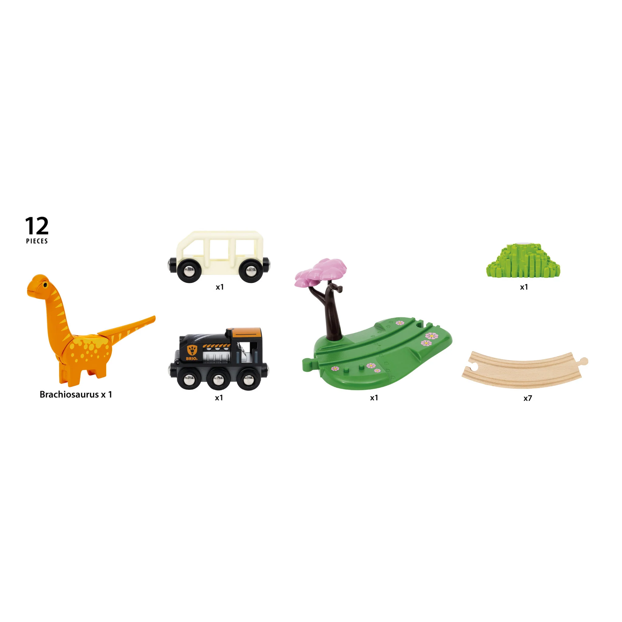 BRIO World Dinosaur Circle Train Set 12 Piece Set - Image 8