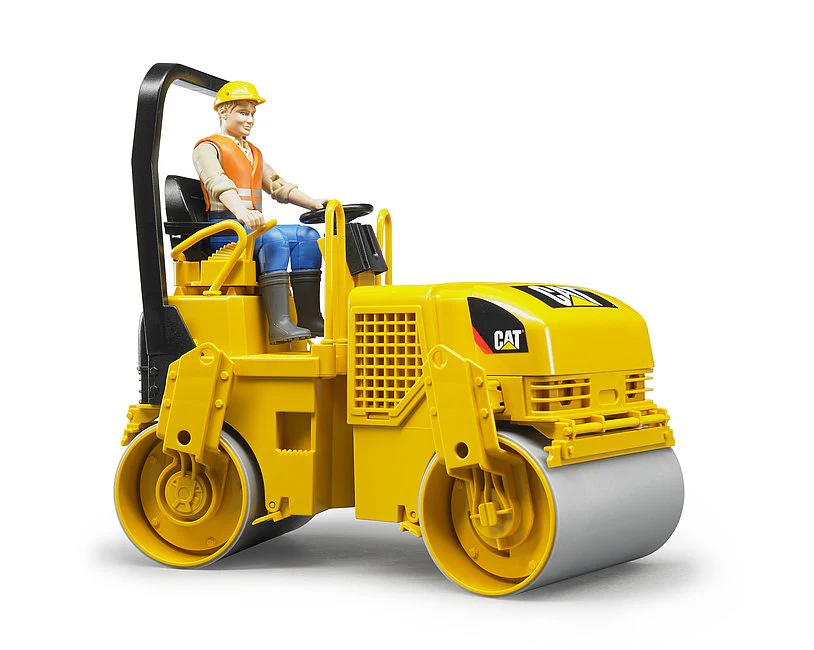Bruder Compact Construction Vehicle - CAT Asphalt Drum Compactor