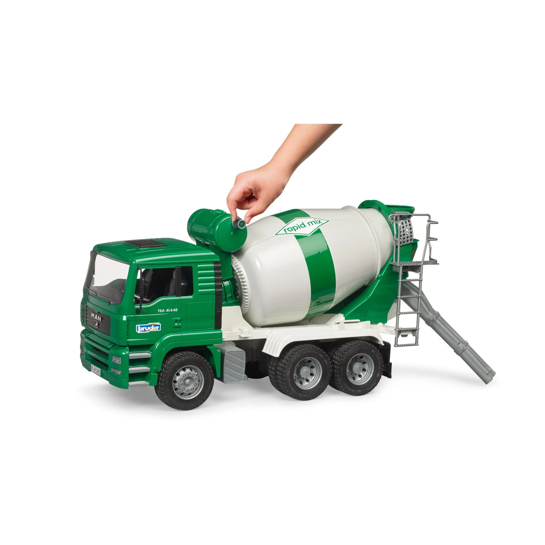Bruder Man 1:16 TGA Cement Mixer Rapid Mix - Image 5