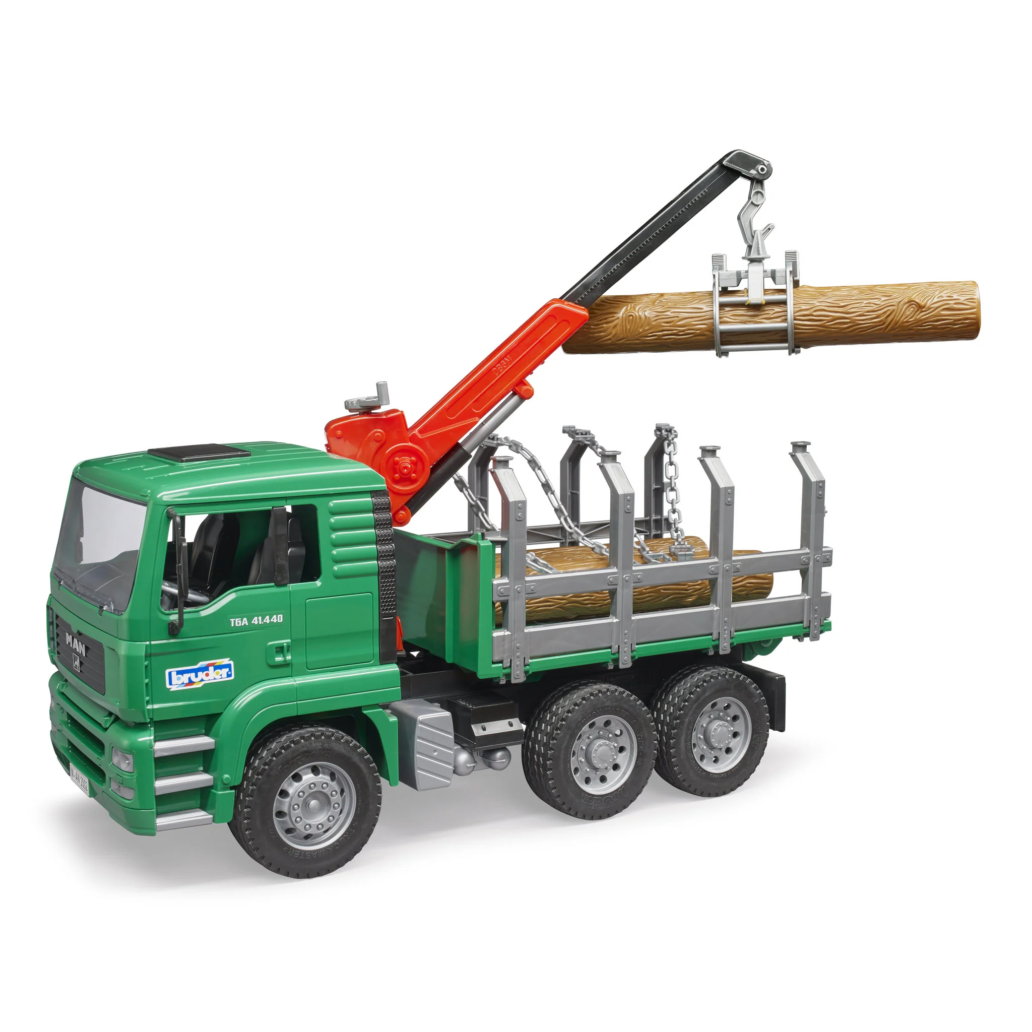 Bruder Man TGA Timber Truck with Loading Crane - Image 2