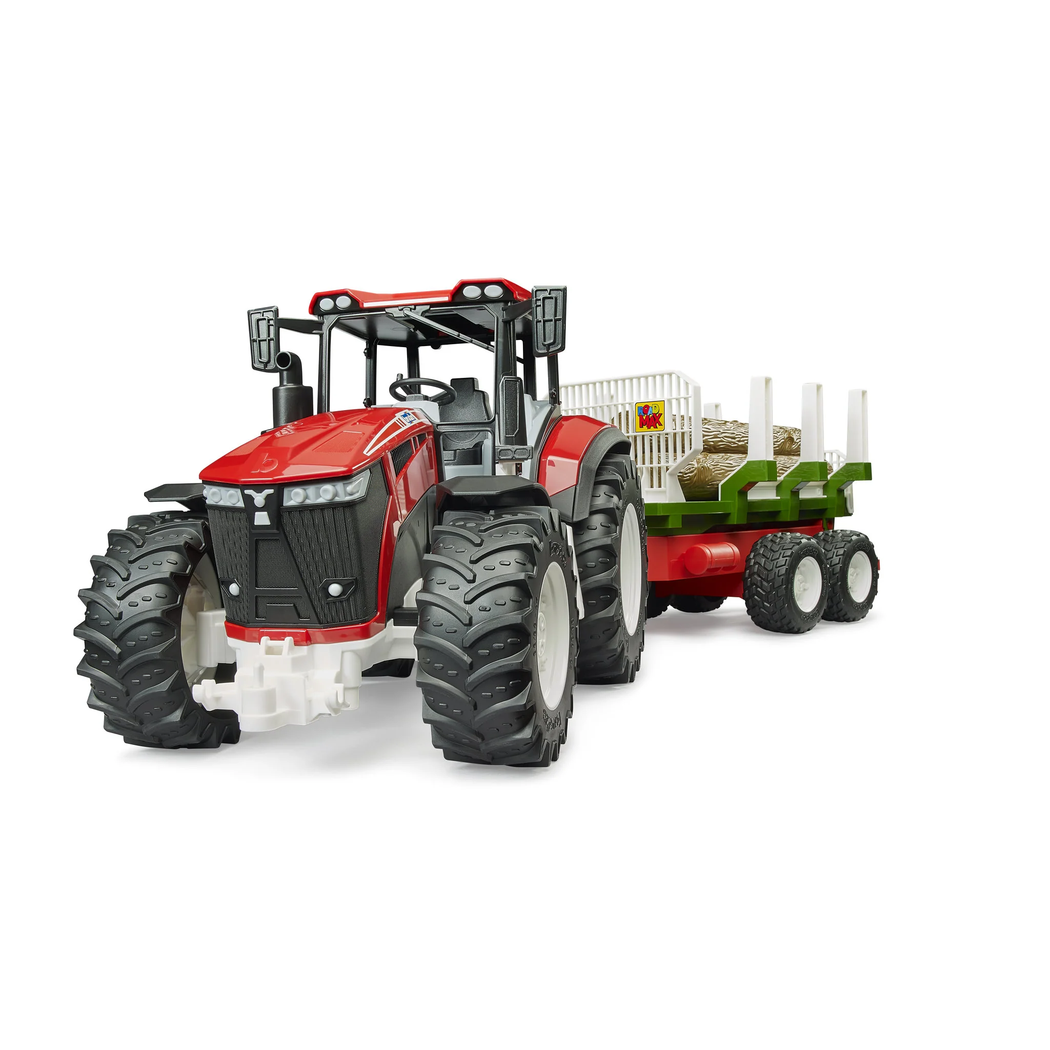 Bruder Tractor with Forestry Trailer & 3 Logs - Image 2