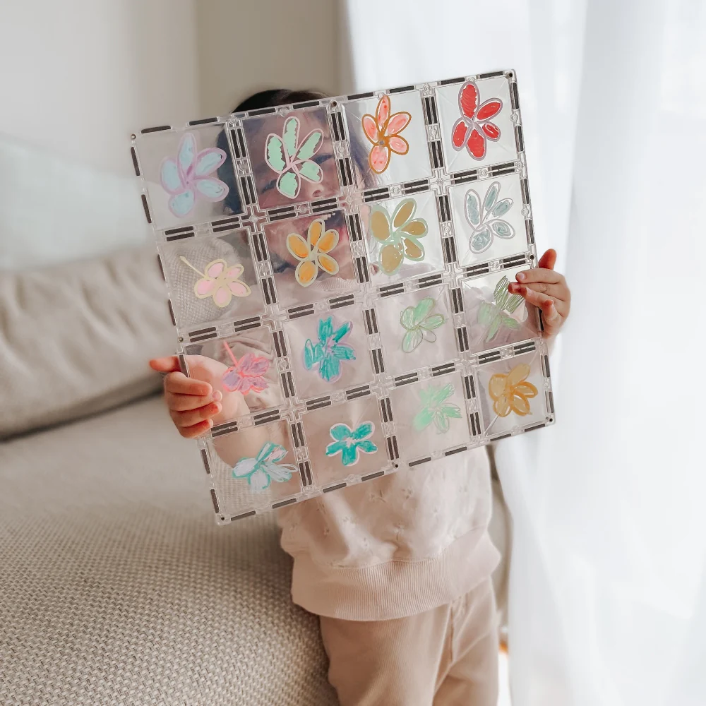 CONNETIX Magnetic Tiles 2 Piece - Clear Base Plate Pack - Image 7