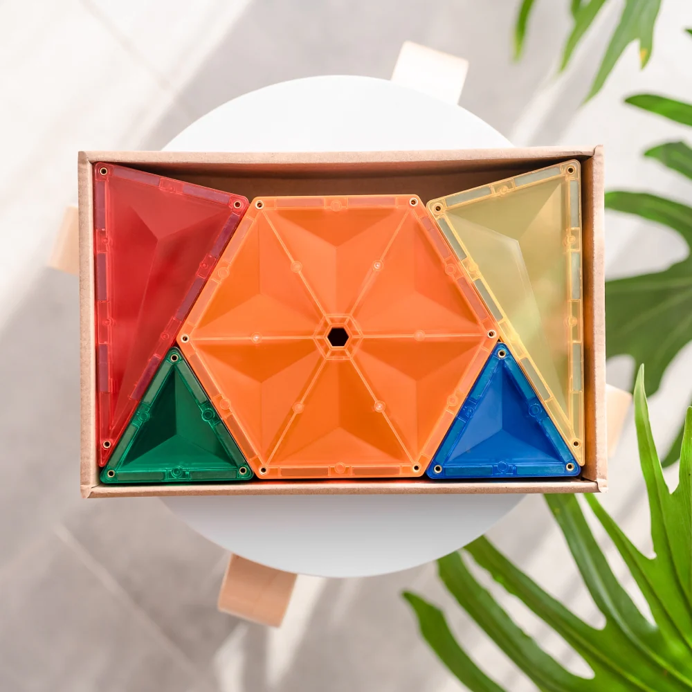 CONNETIX Magnetic Tiles 30 Piece - Rainbow Geometry Pack - Image 7