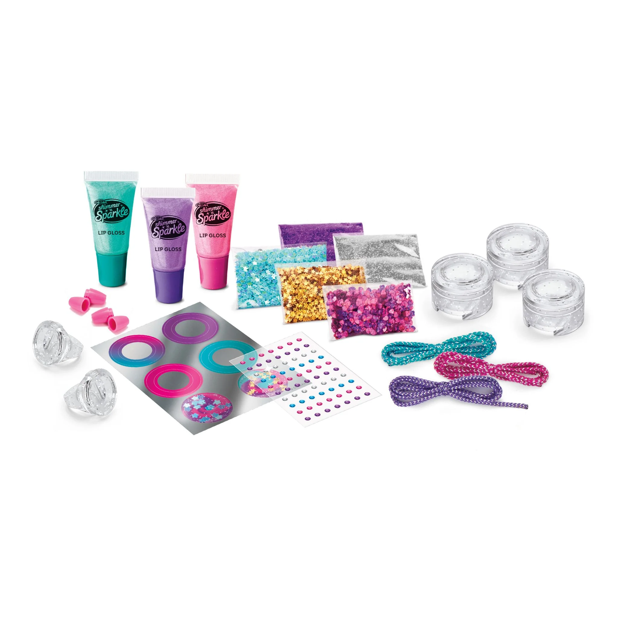 Cra-Z-Art Shimmer 'N Sparkle Glitter & Gem Lip Gloss Lockets - Image 2
