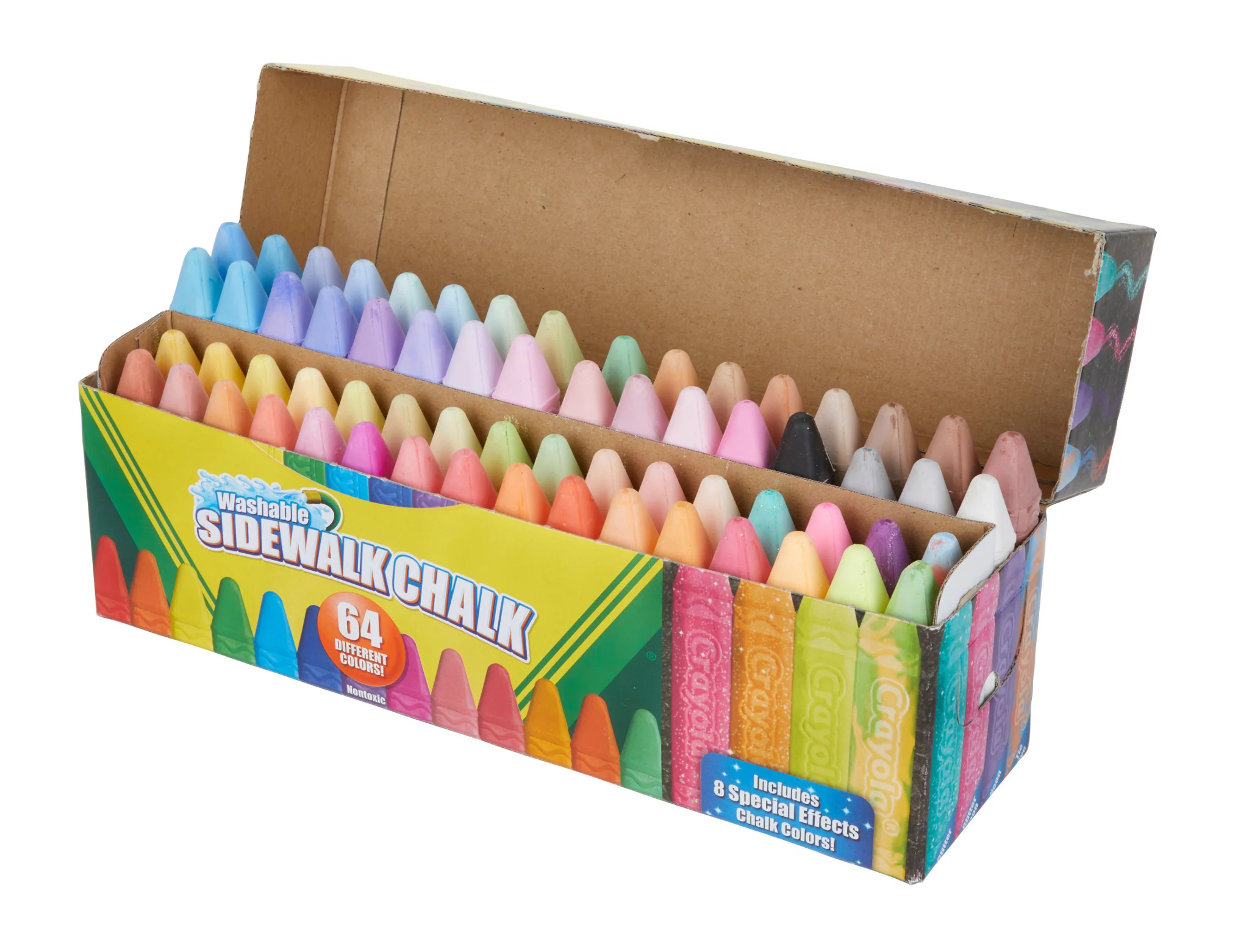 Crayola Washable Sidewalk Chalk 64 Different Colours - Image 3
