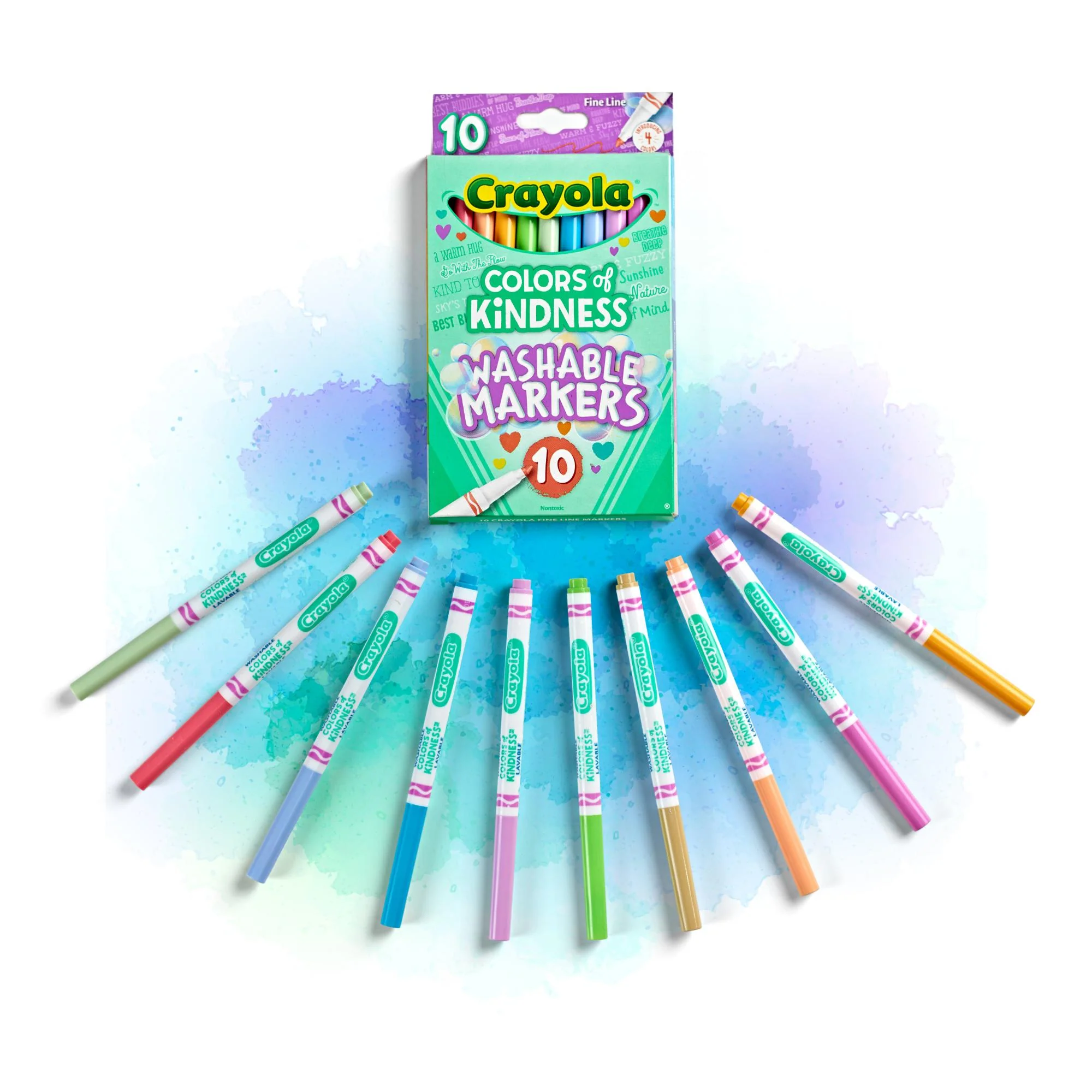 Crayola Colours Of Kindness Fineline Washable Markers 10 Pack - Image 2