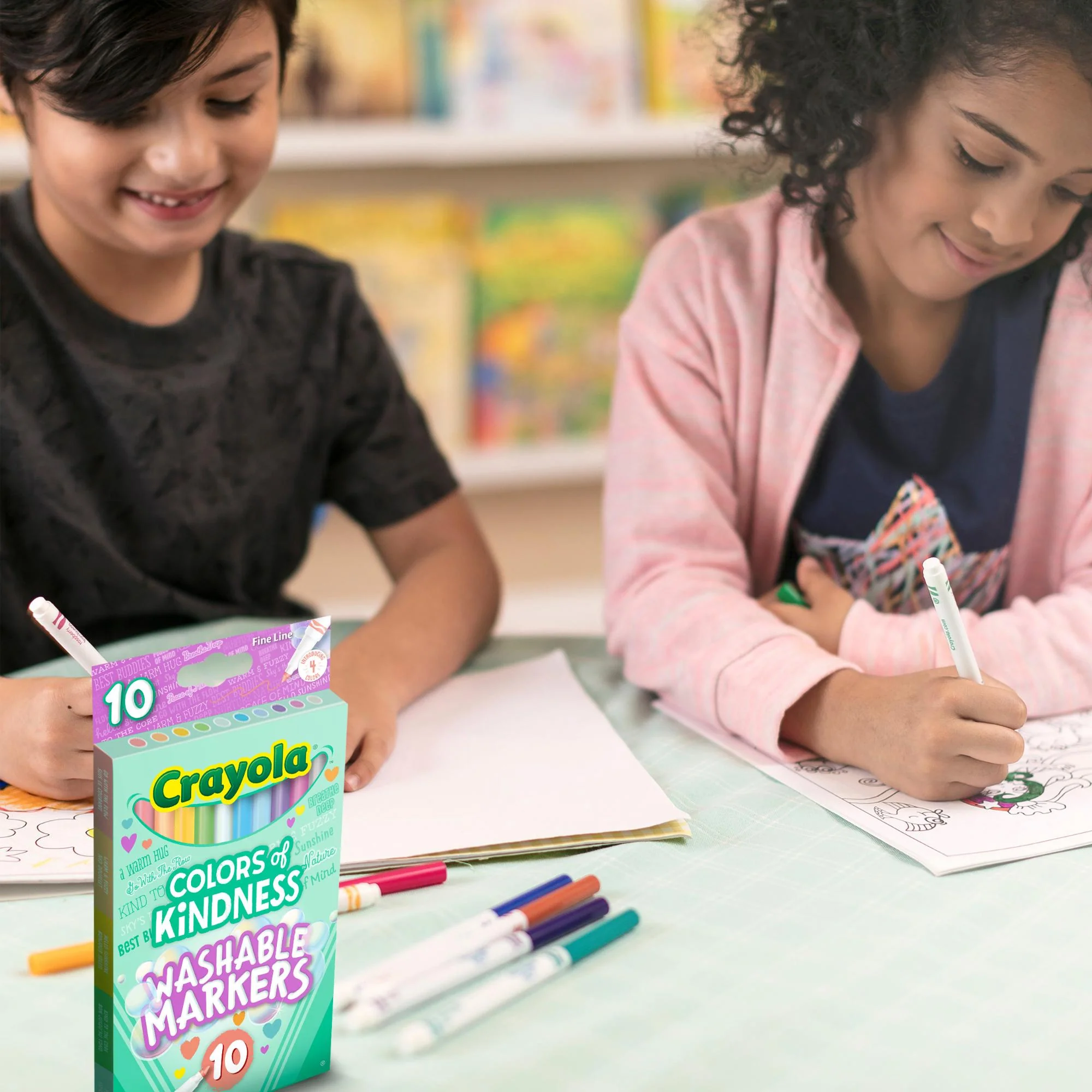 Crayola Colours Of Kindness Fineline Washable Markers 10 Pack - Image 8