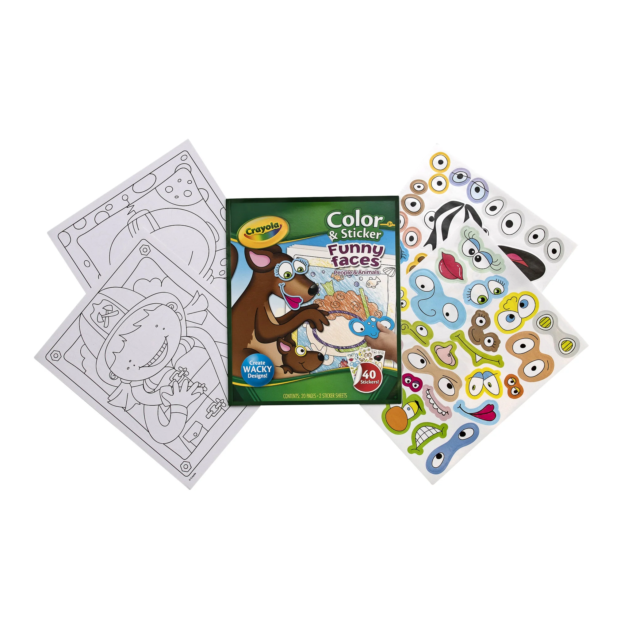 Crayola Colour & Sticker - Funny Faces - Image 2