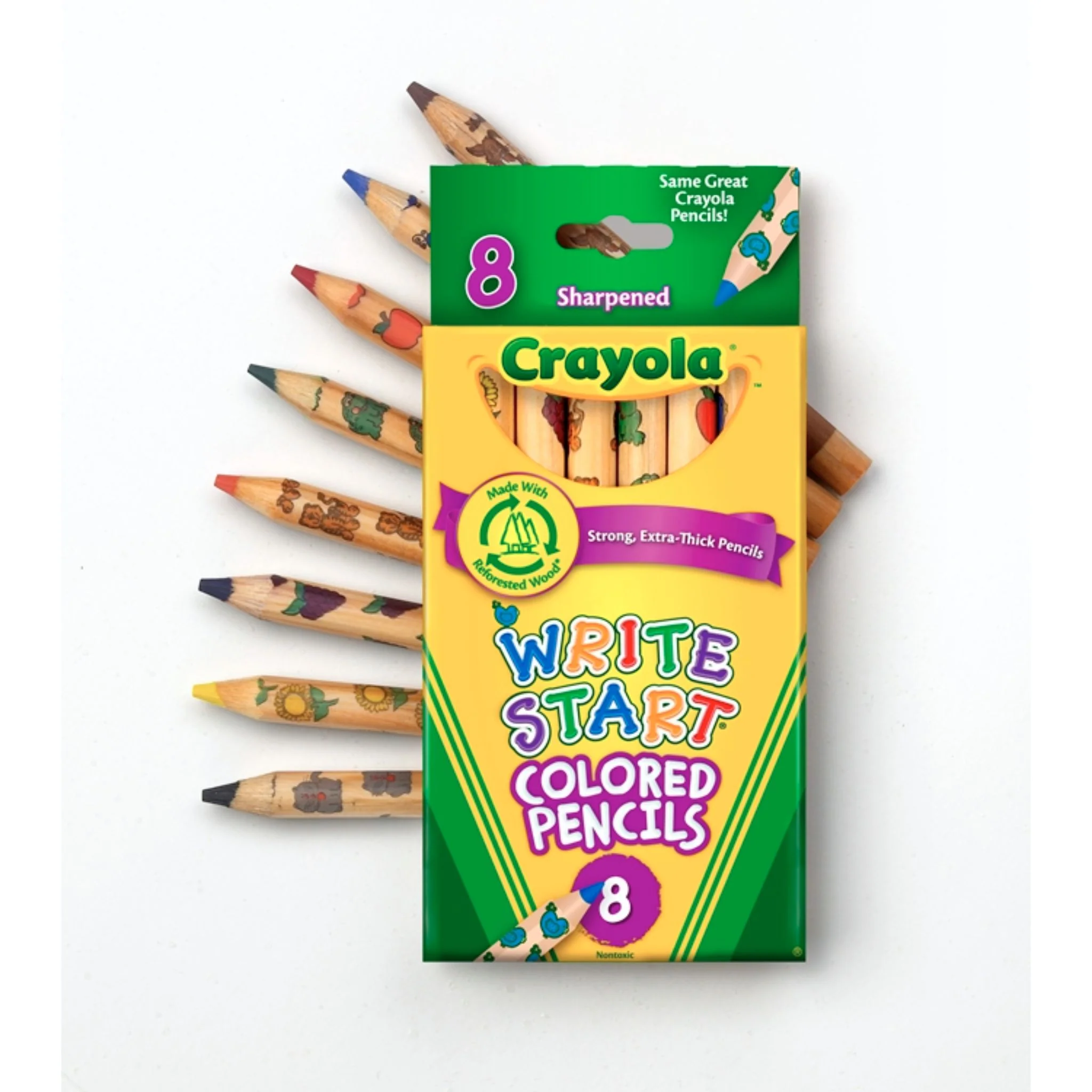 Crayola Write Start Coloured Pencils 8 Pack - Image 3