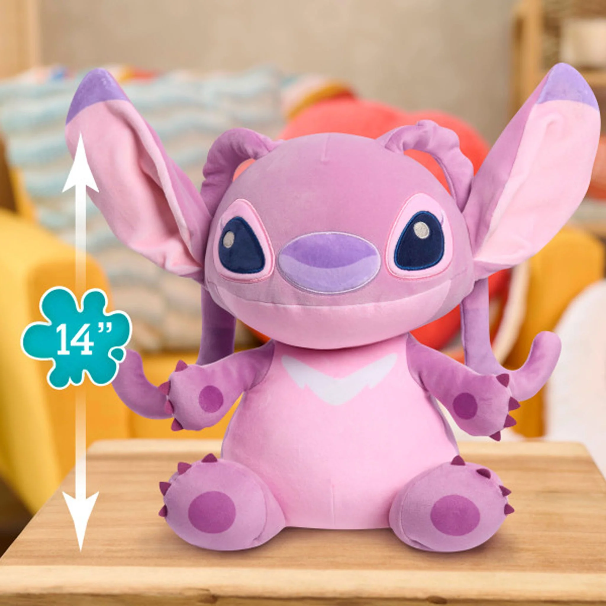 Disney Stitch 14 Inch Weighted Plush Angel - Image 4