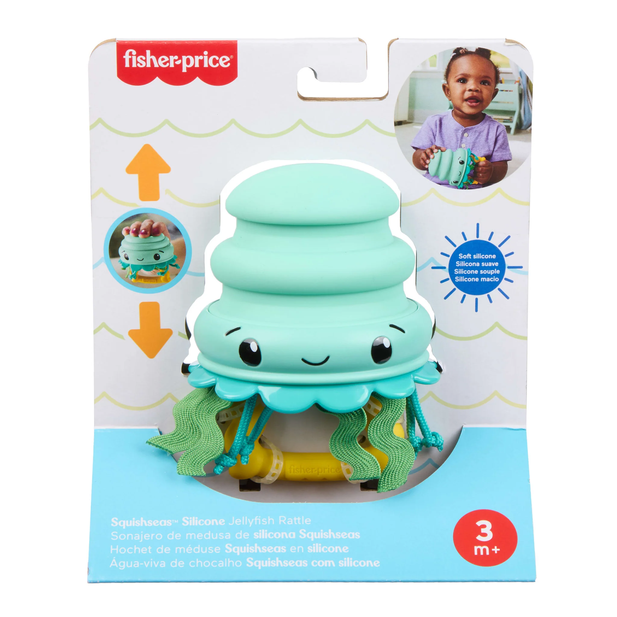 Fisher-Price 2 In 1 Ocean Rattles - Jellyfish