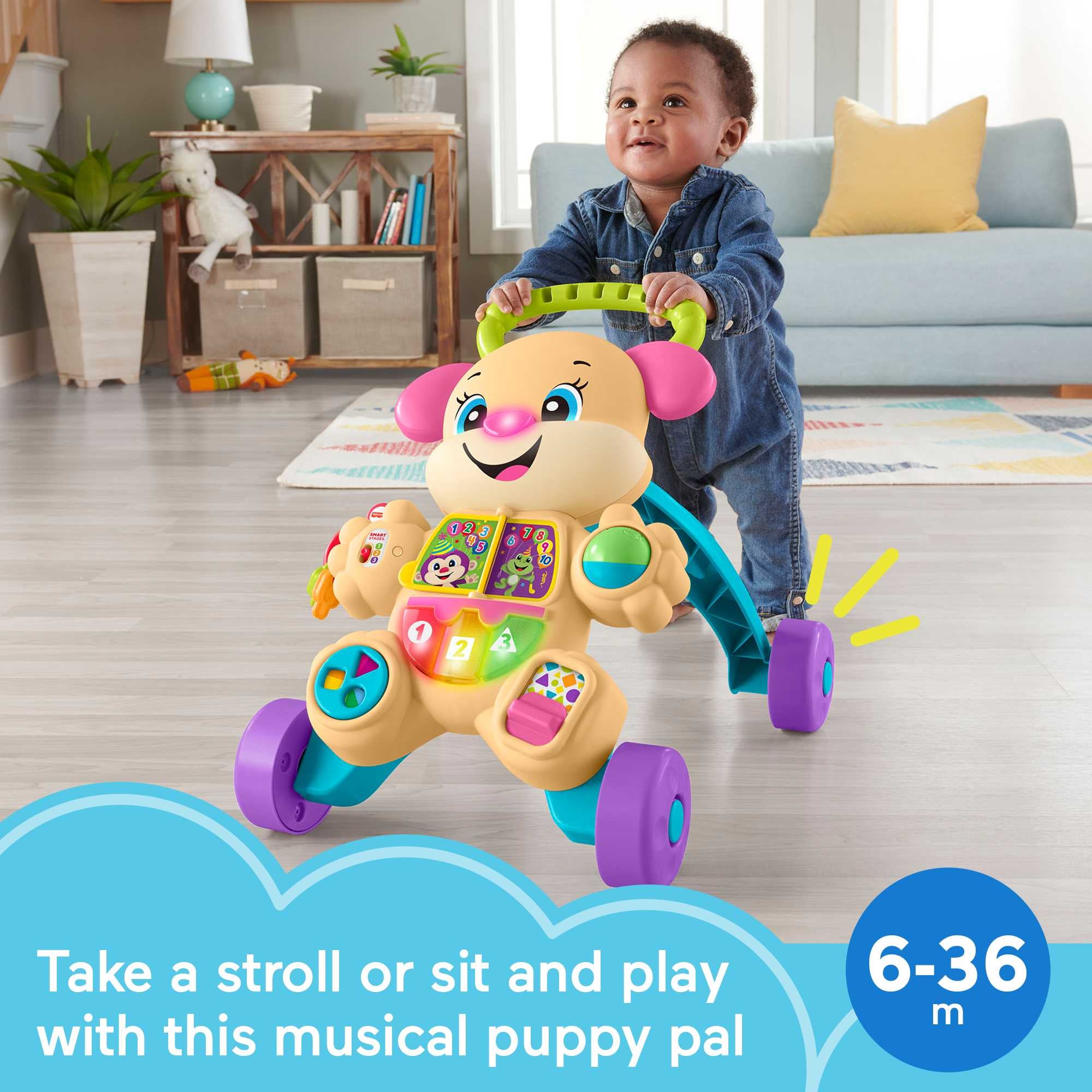 Fisher-Price Laugh & Learn Learn With Puppy Walker Girl - Image 4