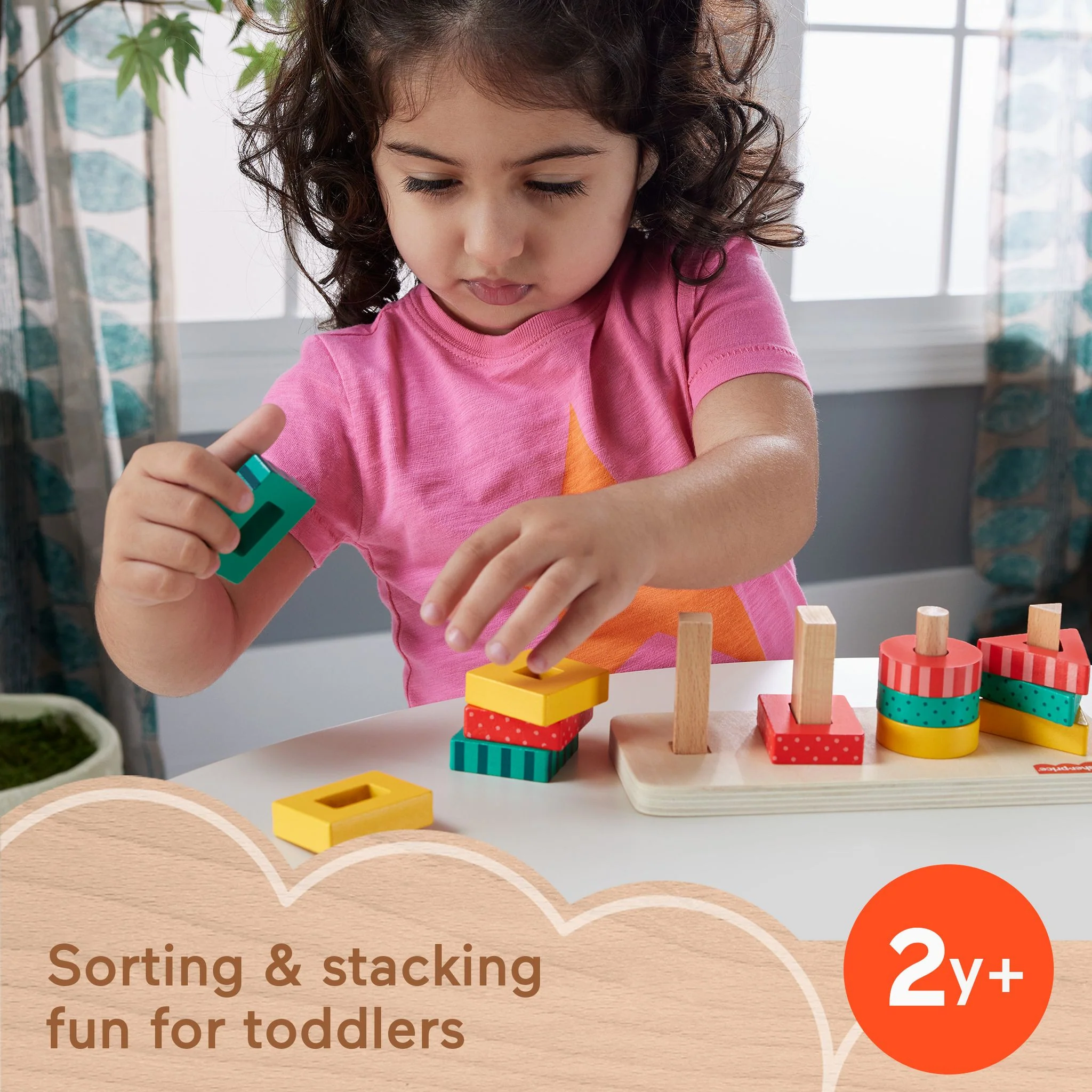 Fisher-Price Wooden Shape Stacker - Image 3
