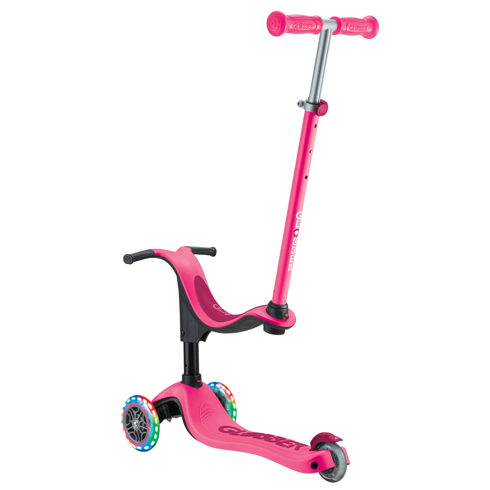 Globber Go Up Sporty Lights V2 - Fuchsia/Dark Pink - Image 4