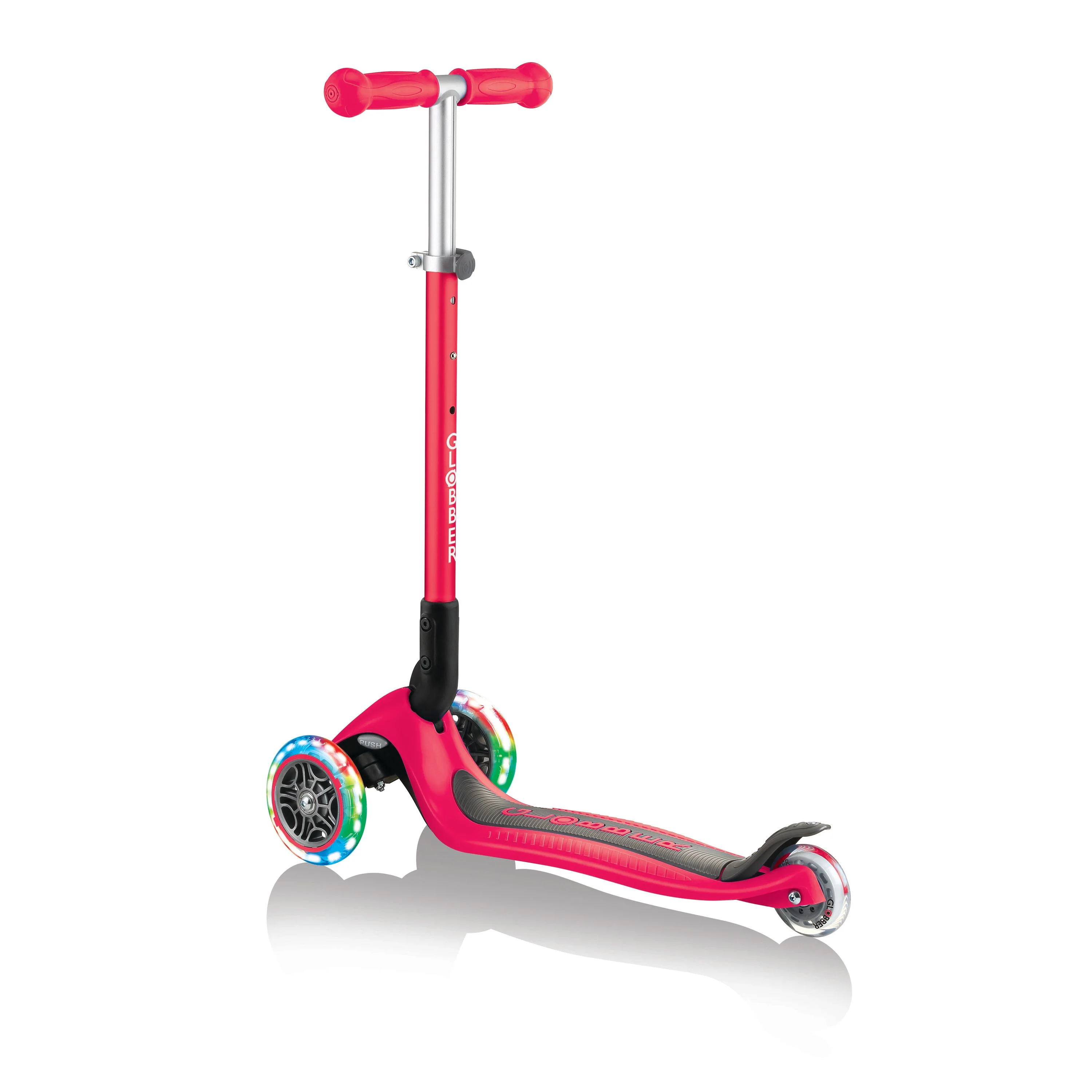 Globber Primo Foldable With Lights Scooter - Red - Image 5