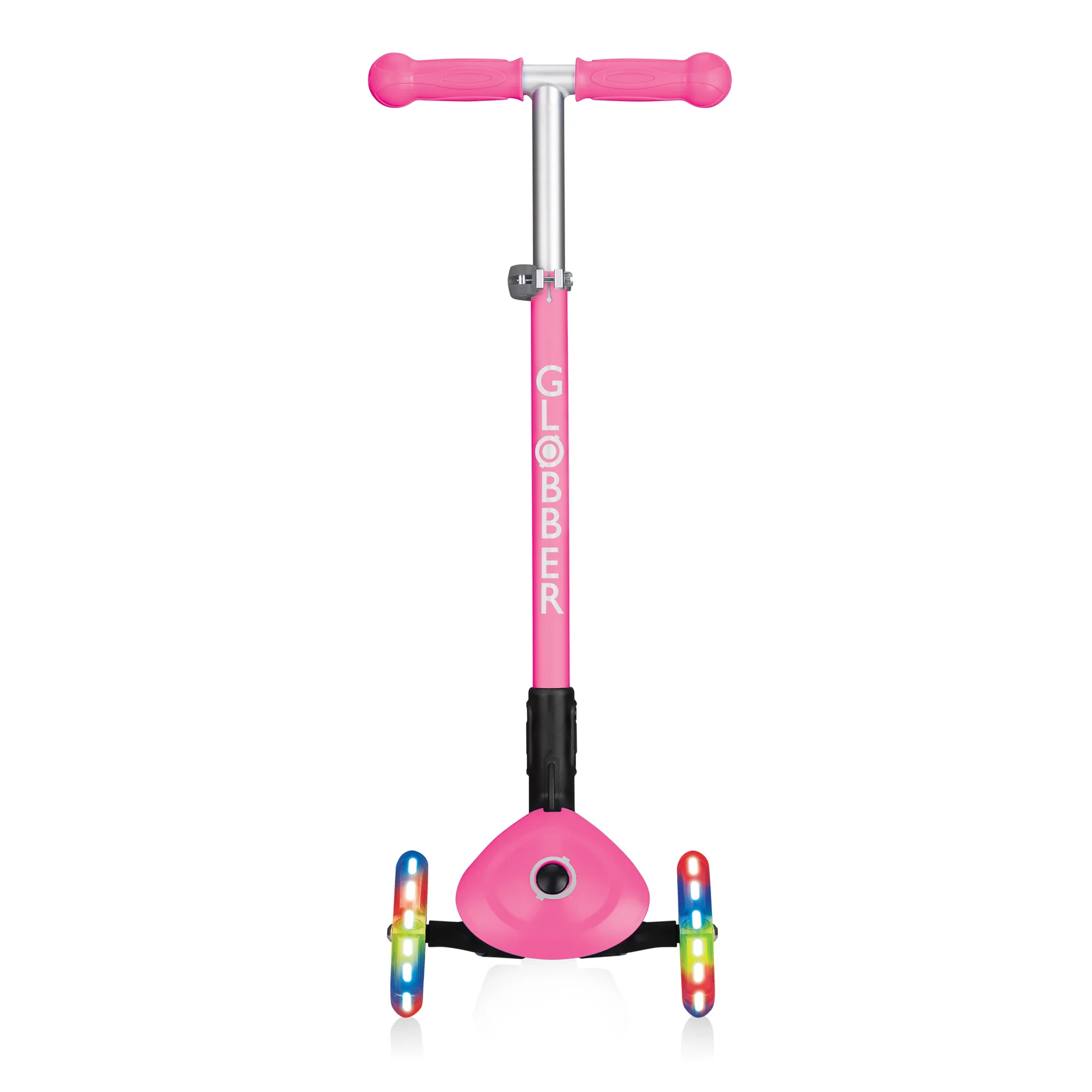 Globber Primo Foldable With Lights Scooter - Deep Pink - Image 3