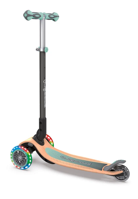 Globber Primo Foldable Wood Lights Scooter - Mint - Image 3