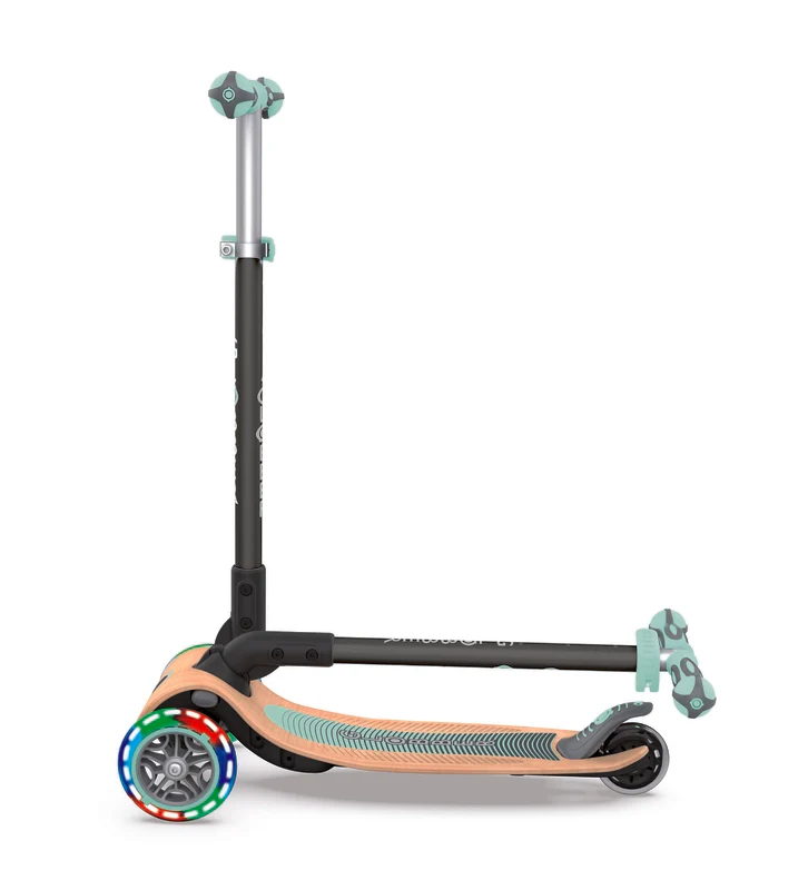 Globber Primo Foldable Wood Lights Scooter - Mint - Image 6