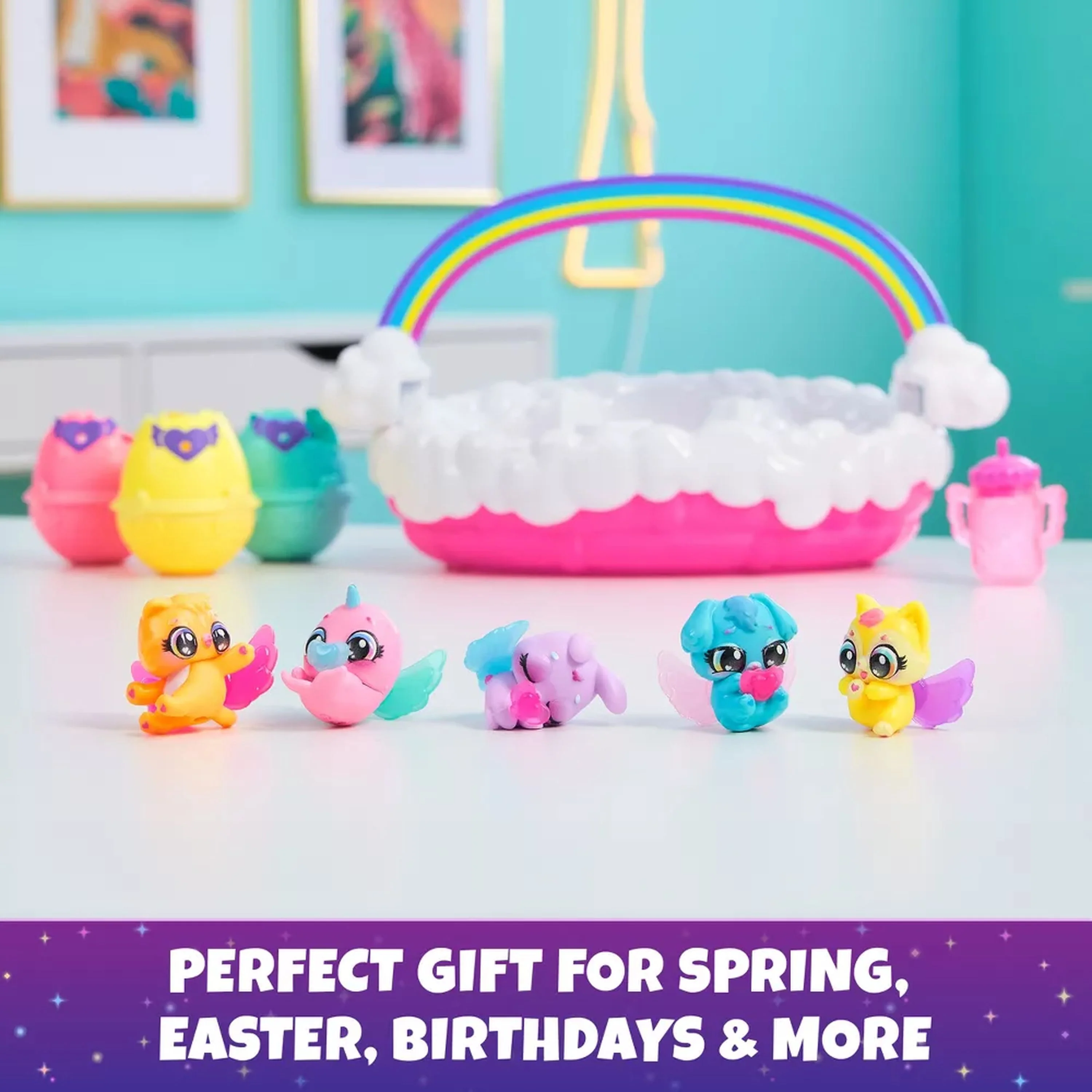 Hatchimals Alive Neon Rainbow Spring Basket - Image 6