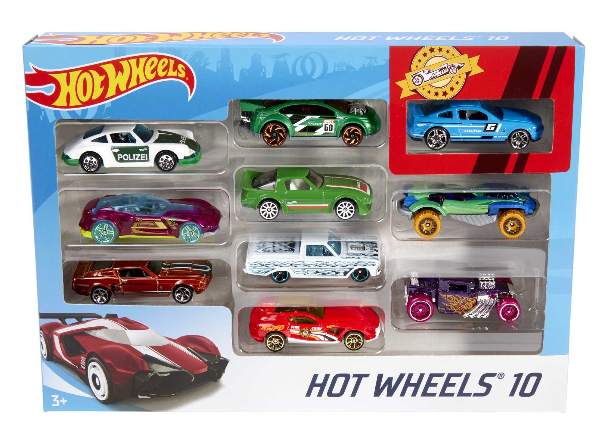Hot Wheels 10 Car Pack Assorted Styles - Image 4