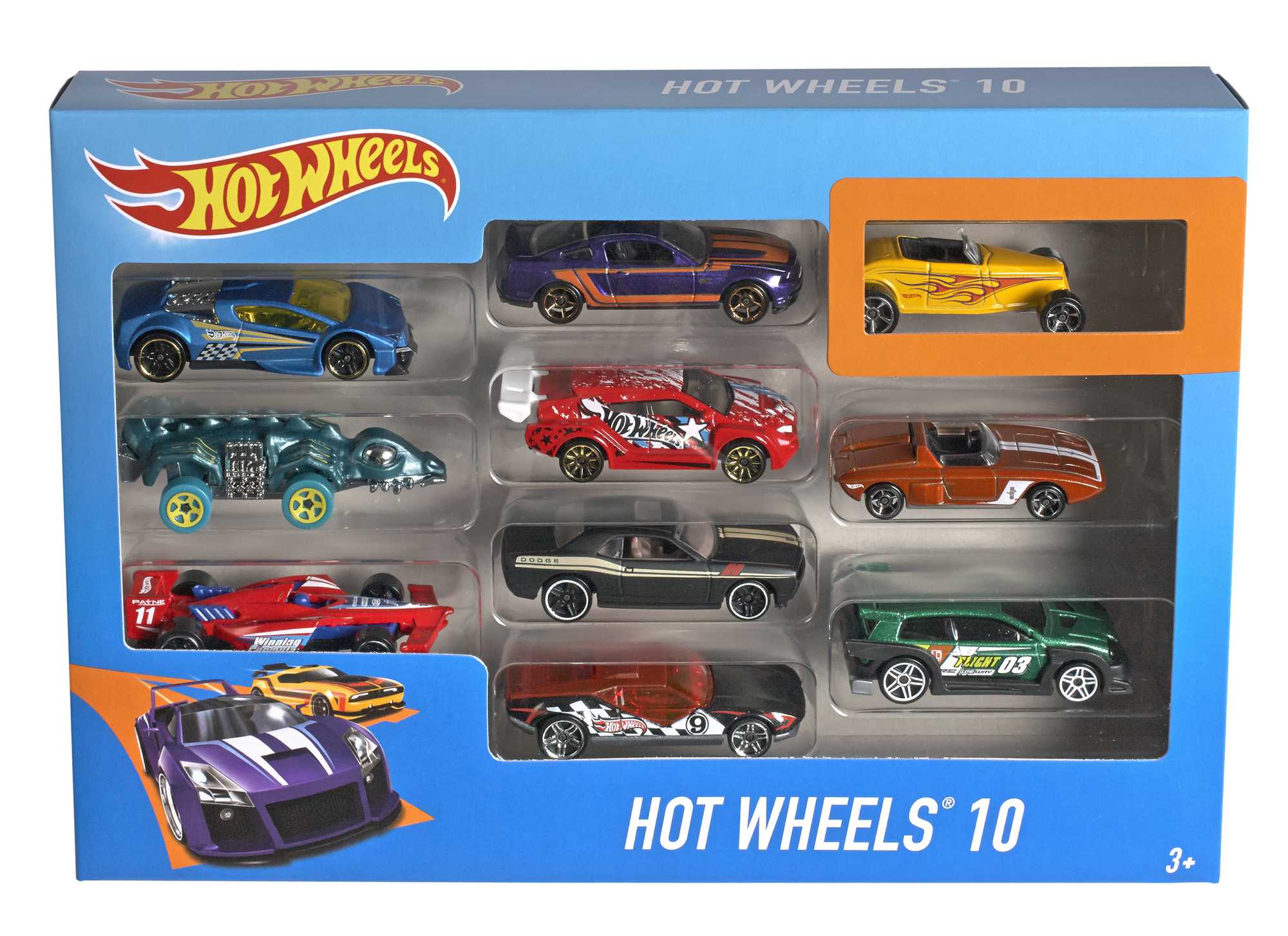 Hot Wheels 10 Car Pack Assorted Styles - Image 7