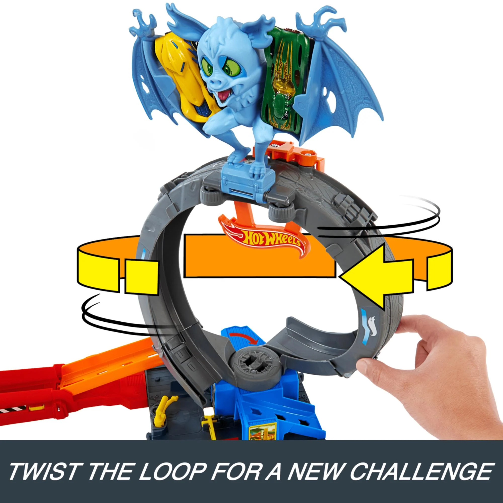Hot Wheels City Nemesis Let's Race Bat Loop Attack - Image 4