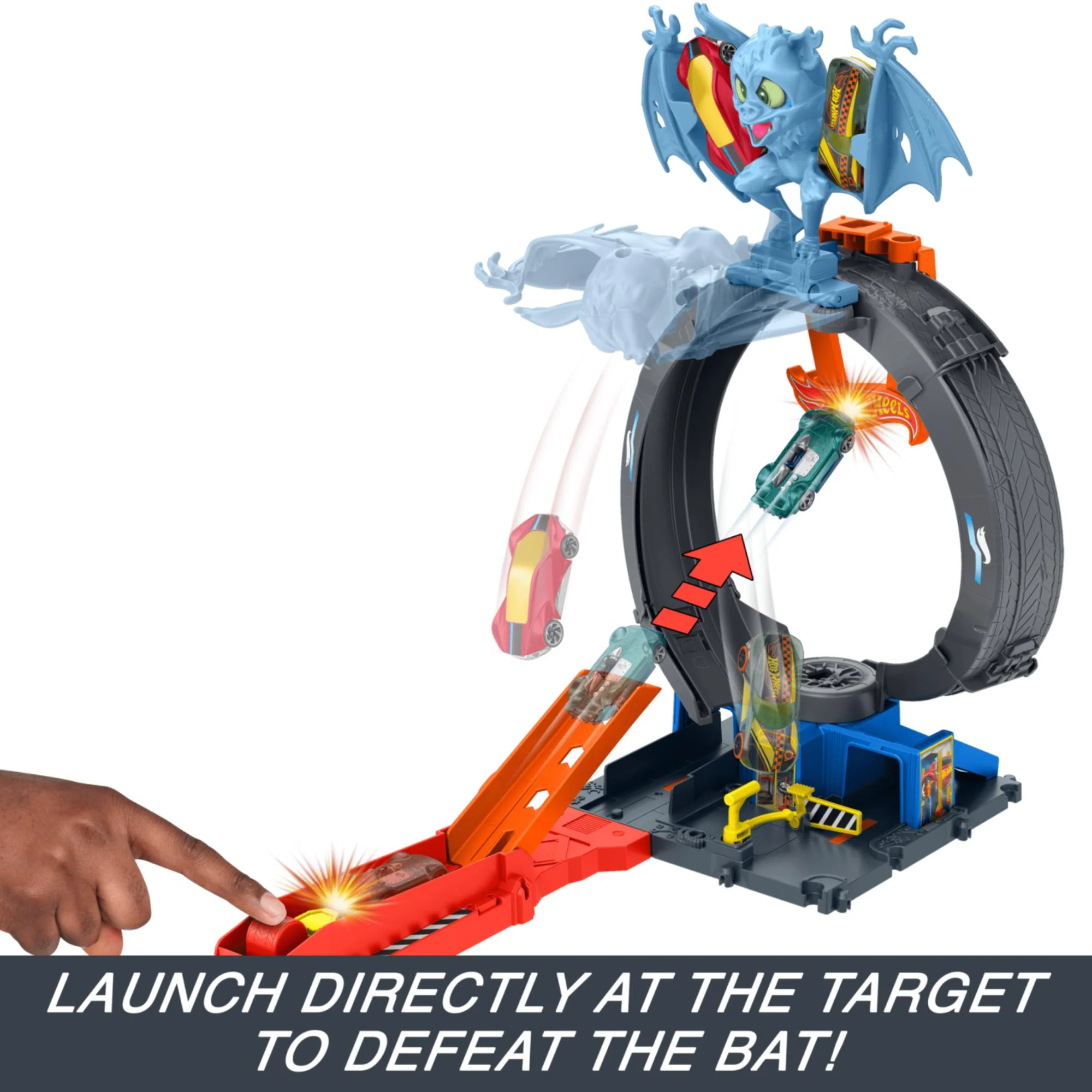 Hot Wheels City Nemesis Let's Race Bat Loop Attack - Image 5