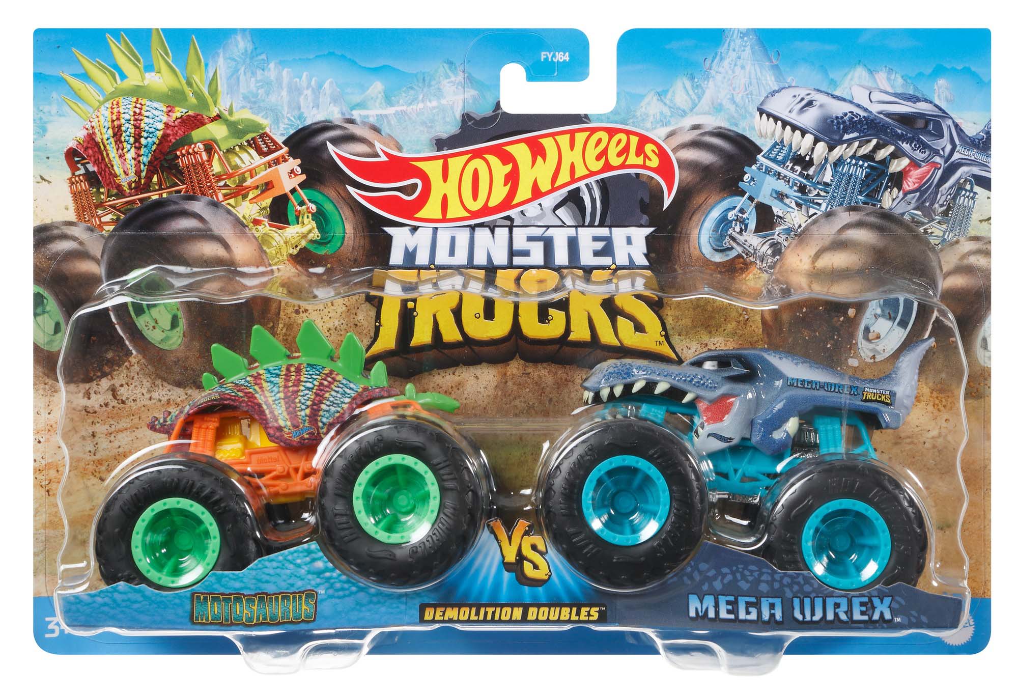 Hot Wheels Monster Trucks 1:64 Die-Cast Demolition Doubles 2 Pack Assorted Styles - Image 3