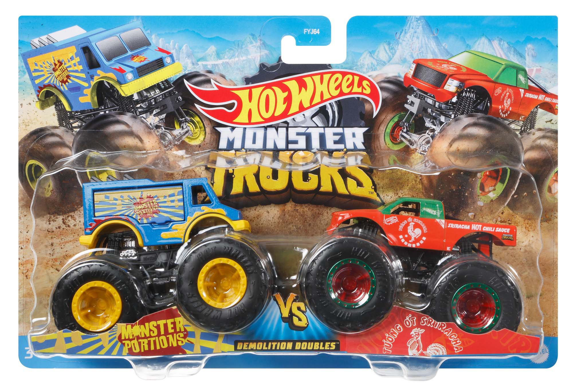 Hot Wheels Monster Trucks 1:64 Die-Cast Demolition Doubles 2 Pack Assorted Styles - Image 6
