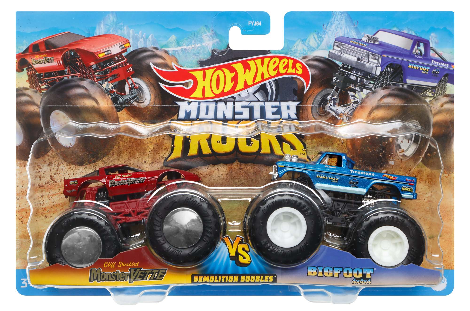 Hot Wheels Monster Trucks 1:64 Die-Cast Demolition Doubles 2 Pack Assorted Styles - Image 7
