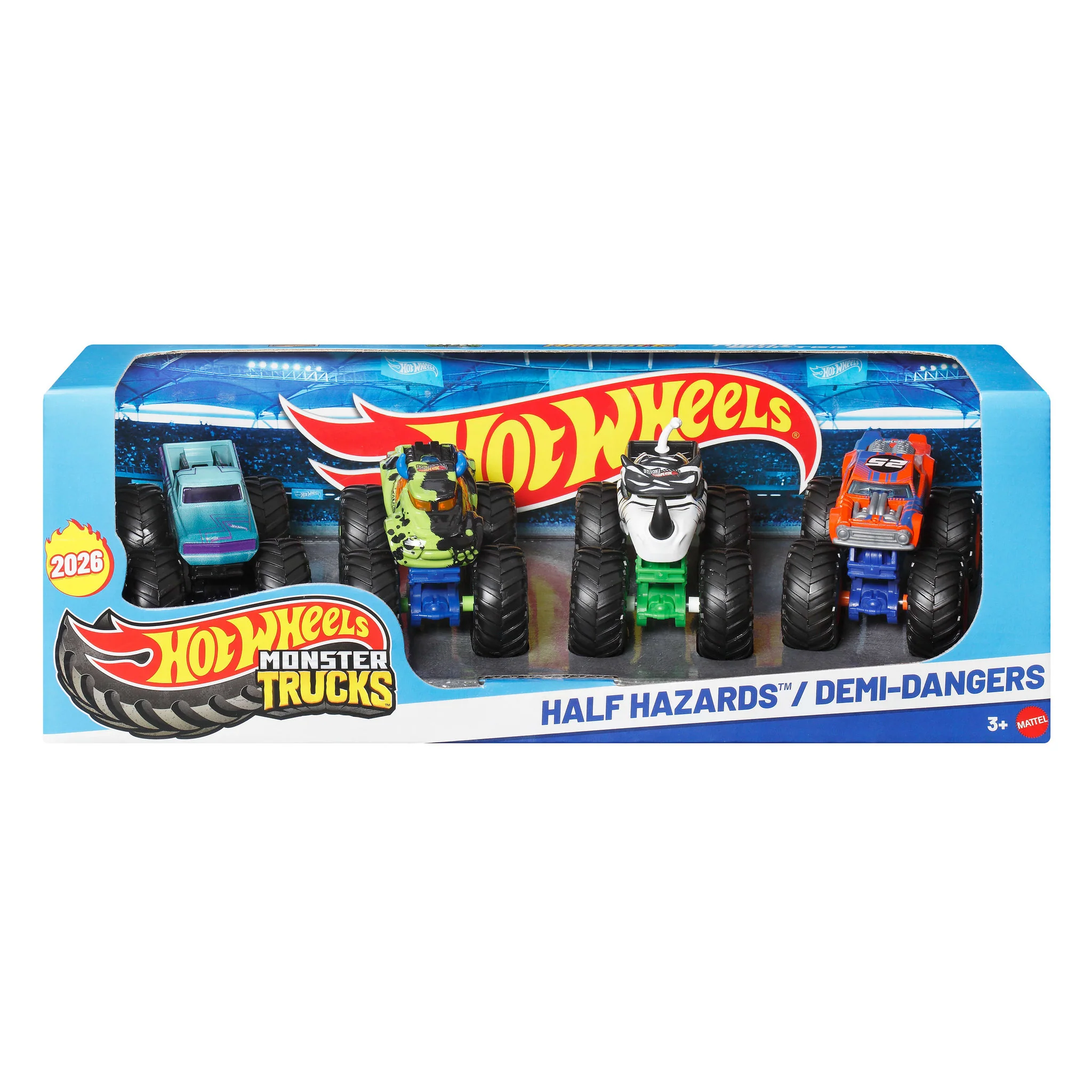 Hot Wheels Monster Trucks Half Hazards 4 Pack