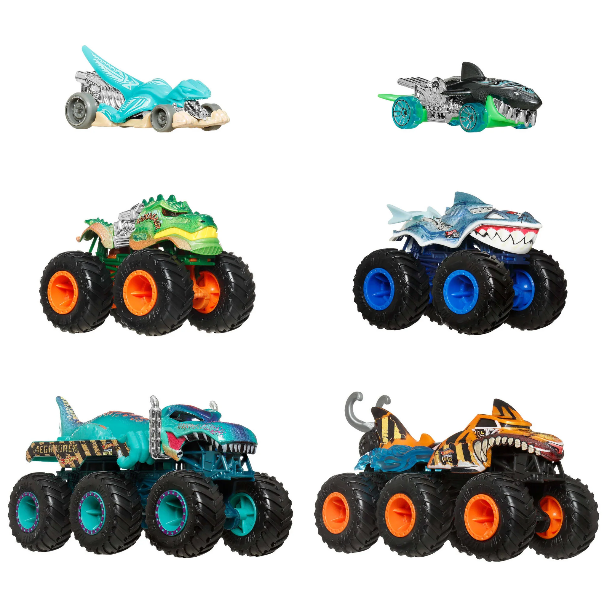 Hot Wheels Monster Trucks Sharks vs. Dinos Multipack - Image 2