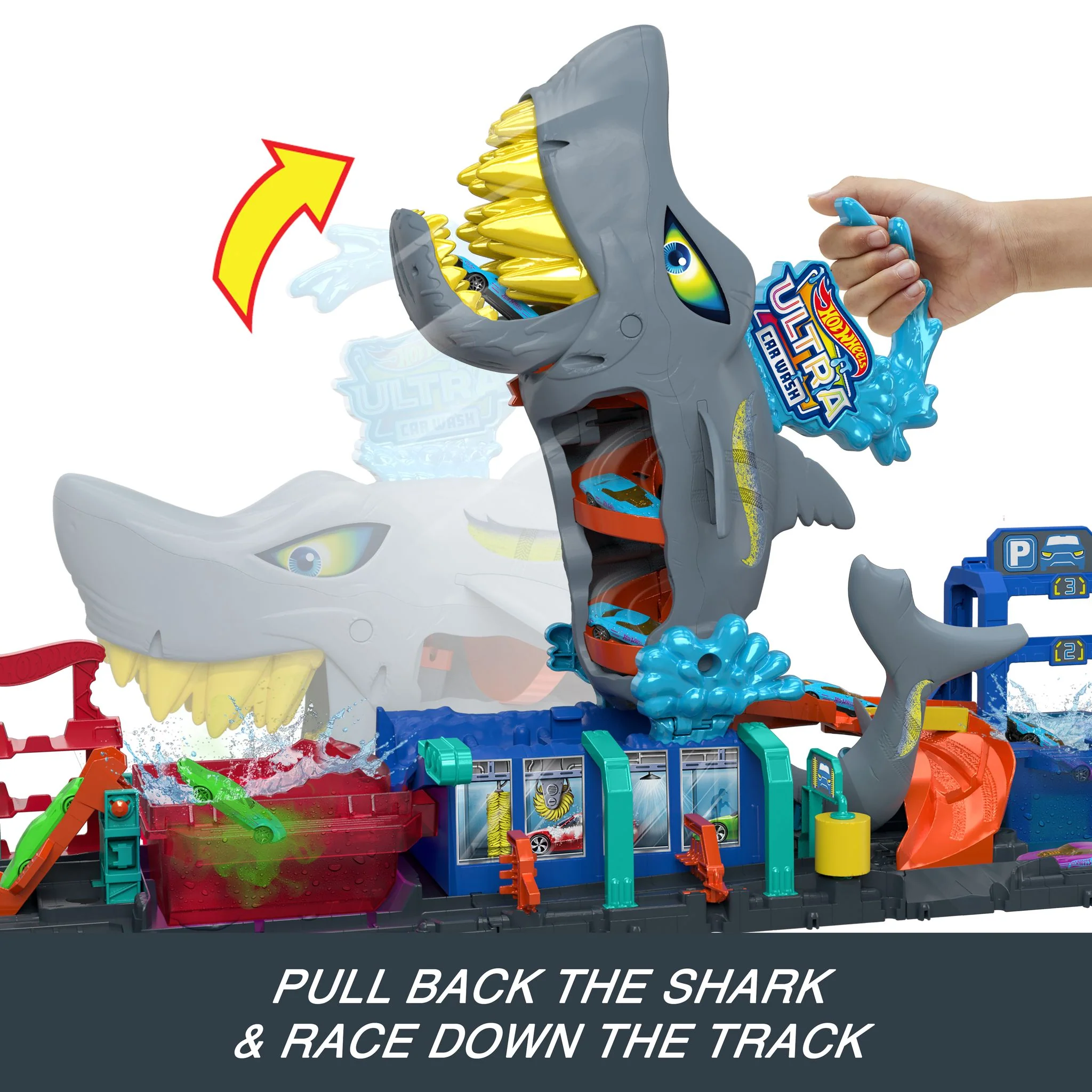 Hot Wheels Ultra Shark Car Wash Playset - Image 6