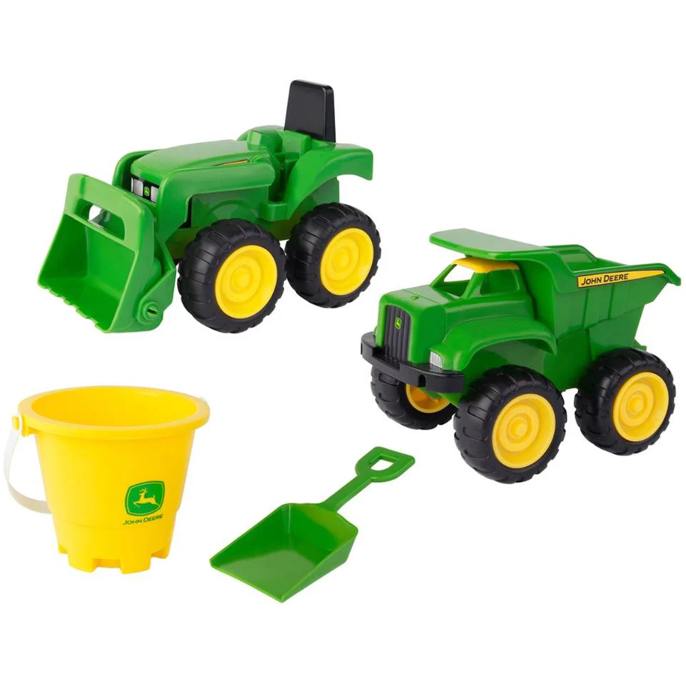 John Deere 15cm Sandbox 2 Pack - Tractor & Dump Truck With Bucket - Image 2