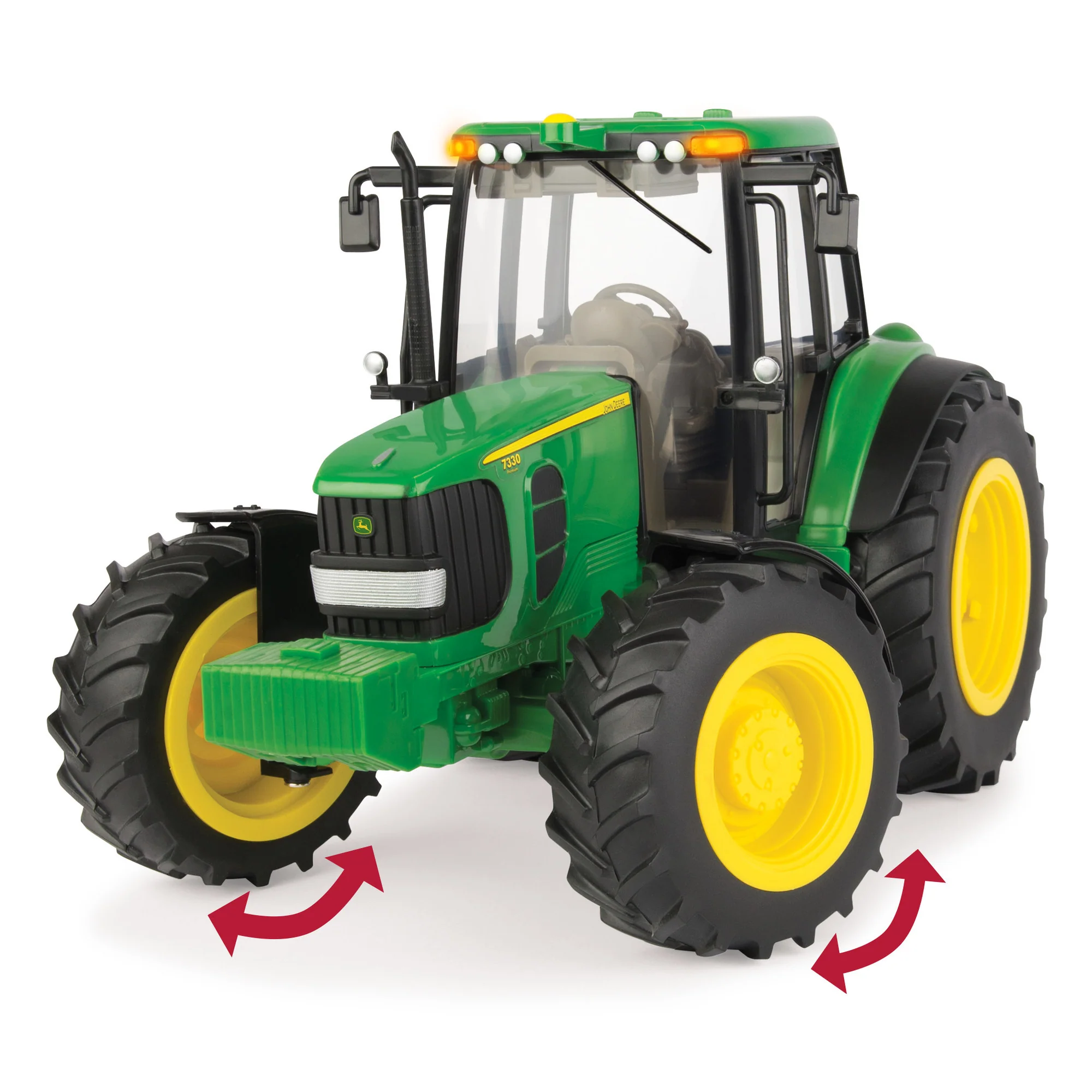 John Deere 1:16 7330 Tractor With Front Bale Mover & Bale - Image 3