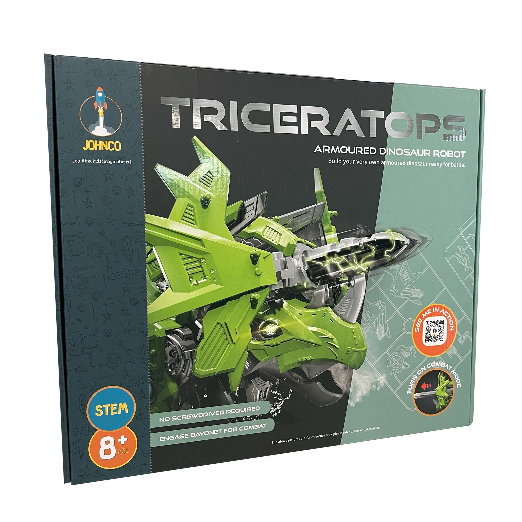 Johnco Triceratops Armoured Dinosaur Robot