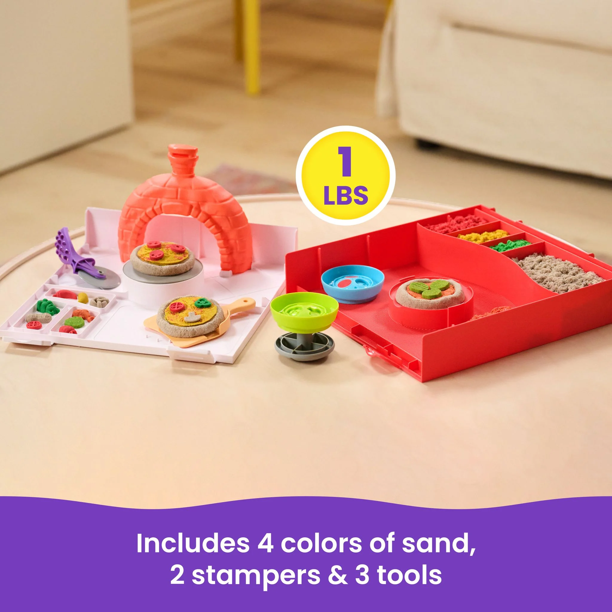 Kinetic Sand Squish Pizza - Image 5