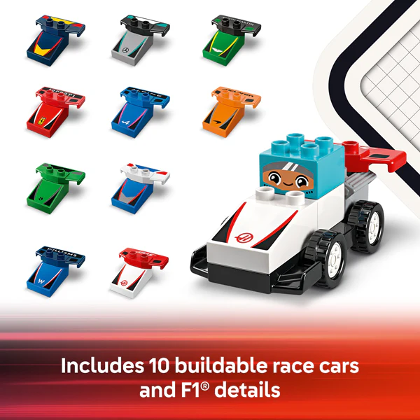 LEGO 10445 DUPLO F1 Team Race Cars & Drivers - Image 7