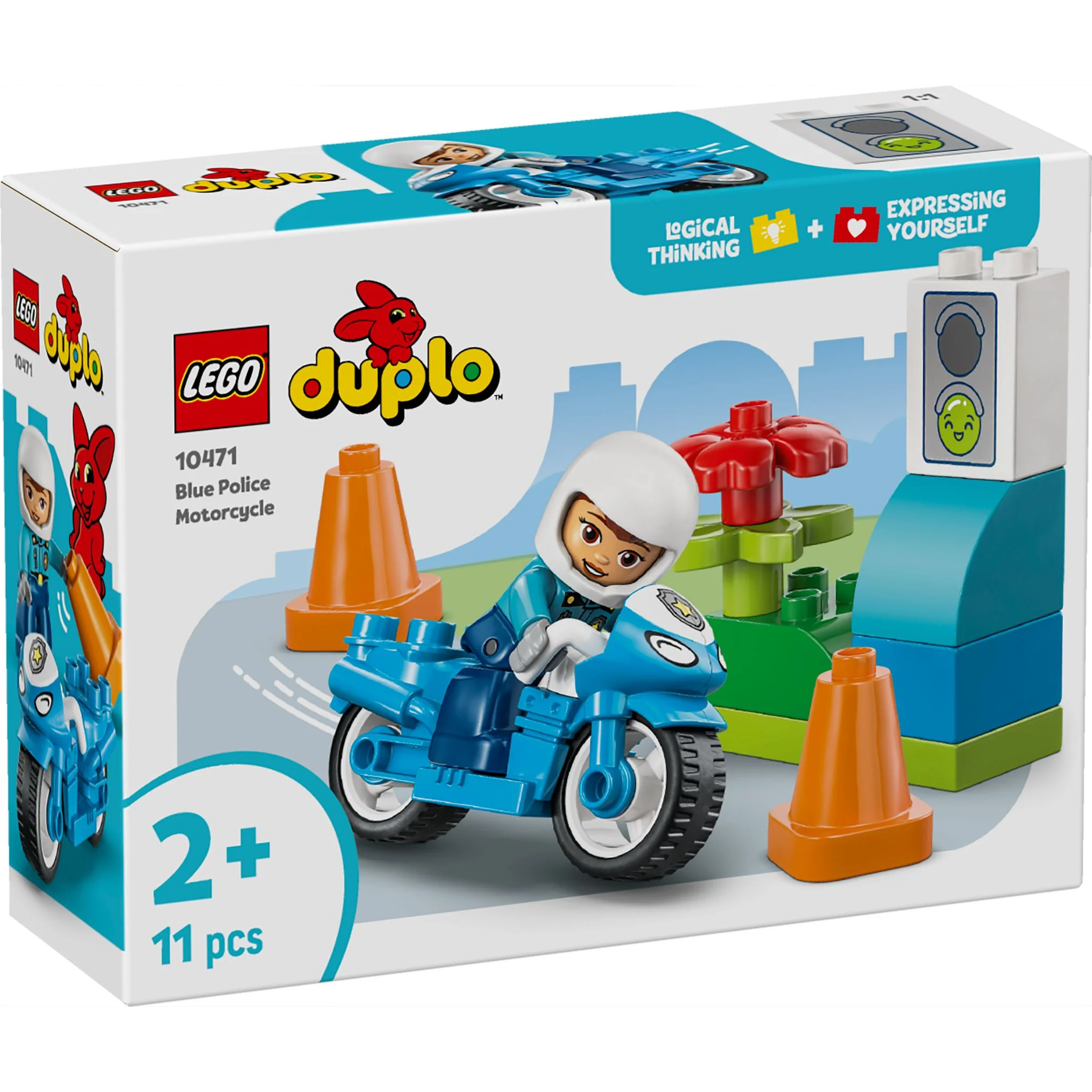 LEGO 10471 DUPLO Town Blue Police Motorcycle - Image 2