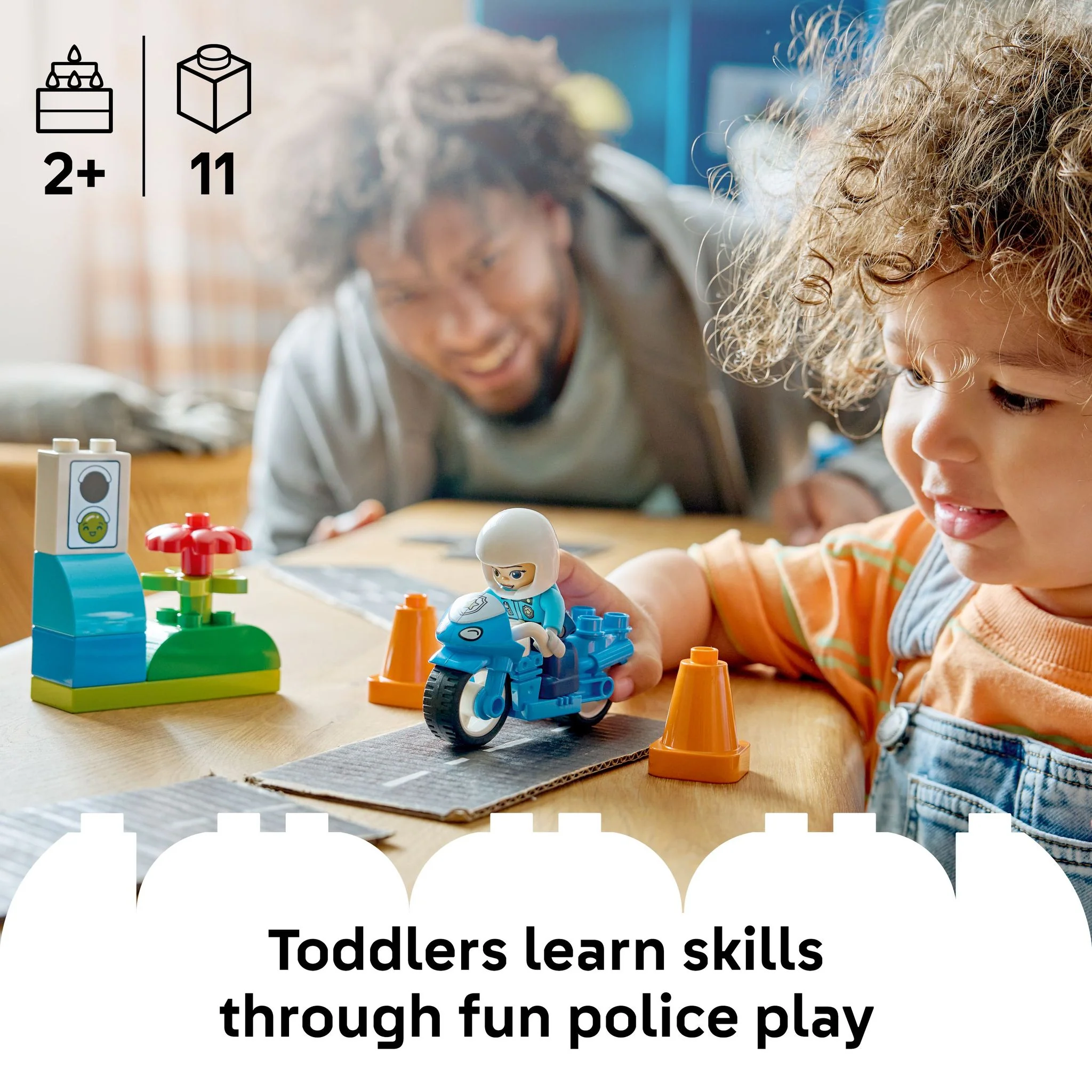 LEGO 10471 DUPLO Town Blue Police Motorcycle - Image 4