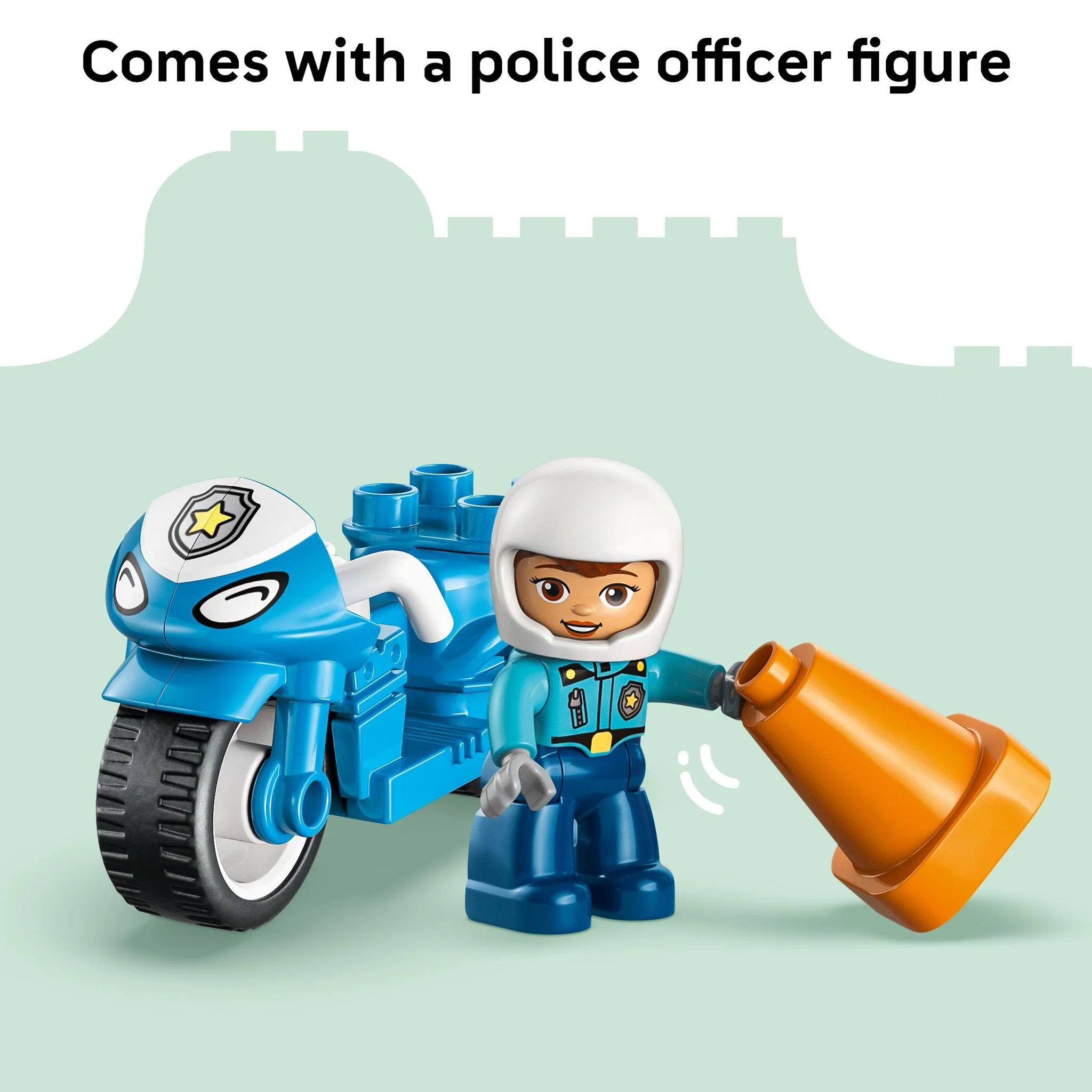 LEGO 10471 DUPLO Town Blue Police Motorcycle - Image 8